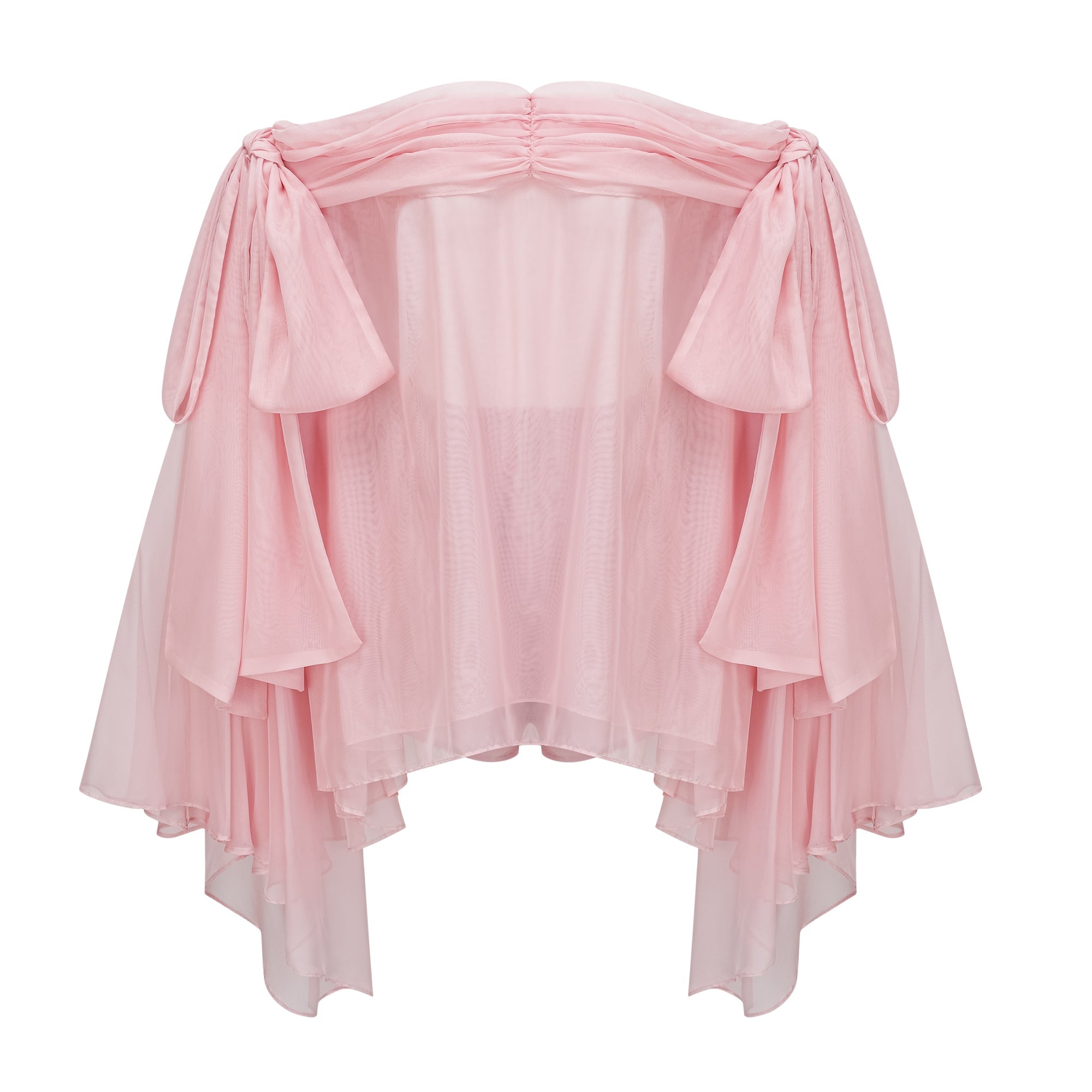Avril pink bow draped slip mini dress (Final Sale)