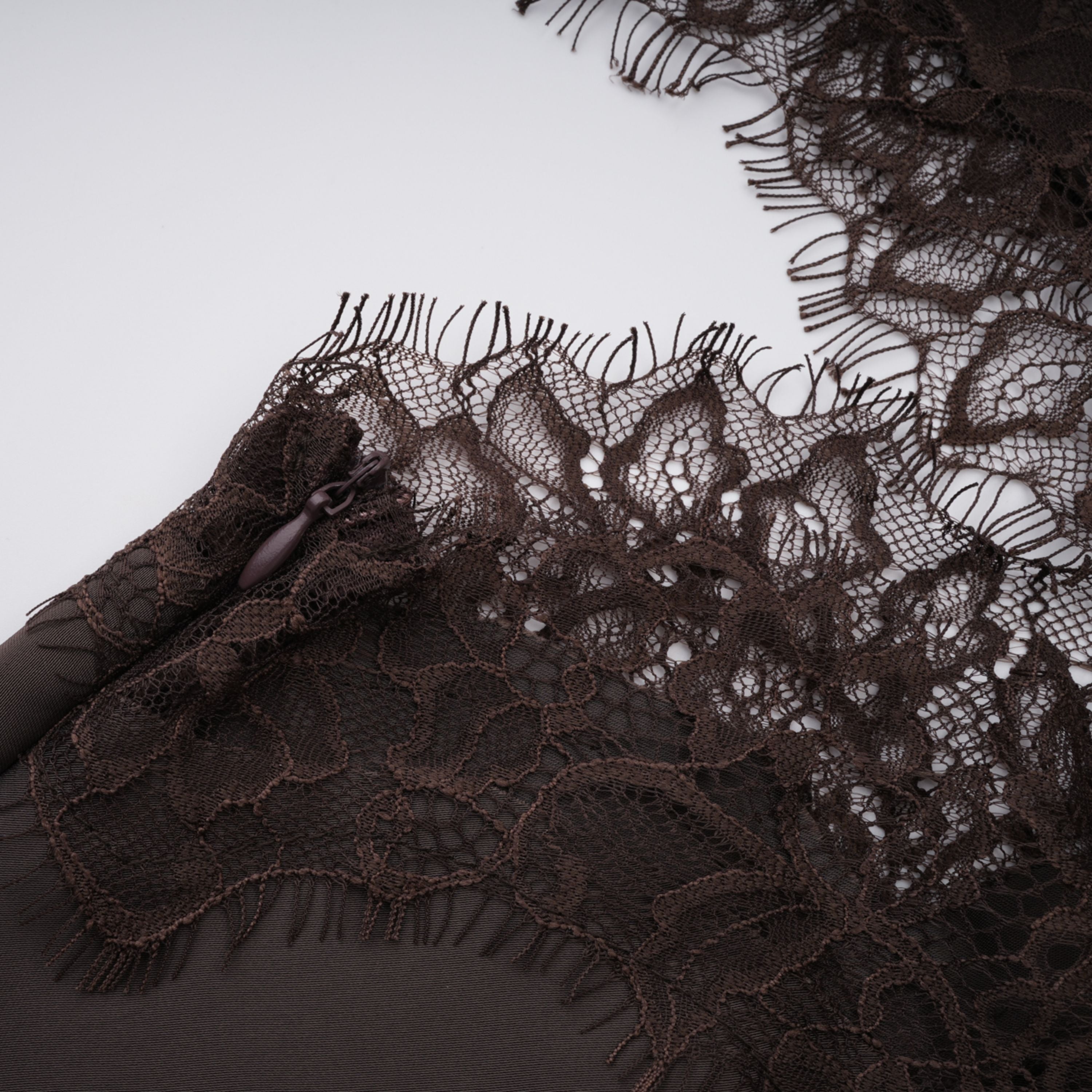 Henrik Brown Lace Trim Dress (Final Sale-US Only)