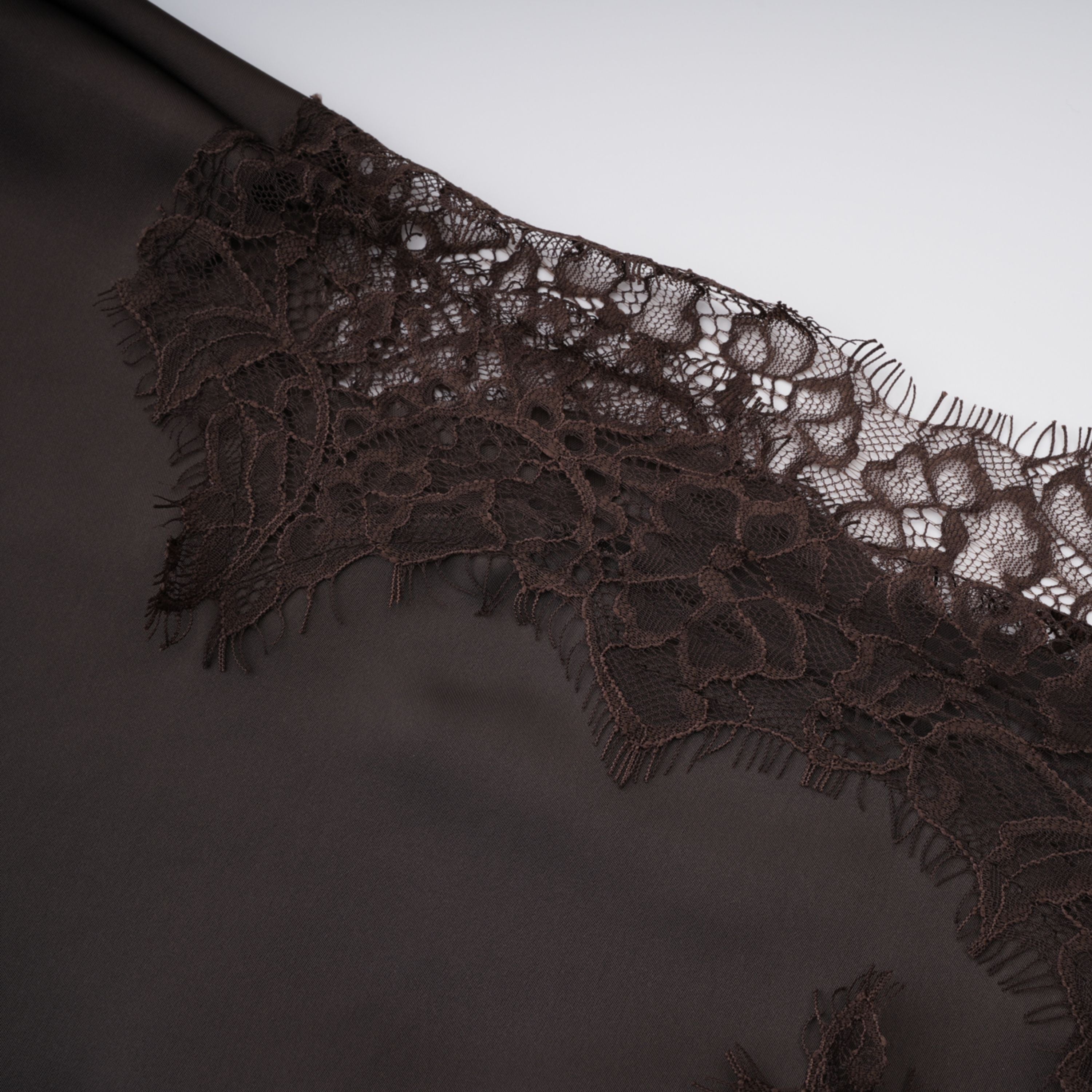 Henrik Brown Lace Trim Dress (Final Sale-US Only)