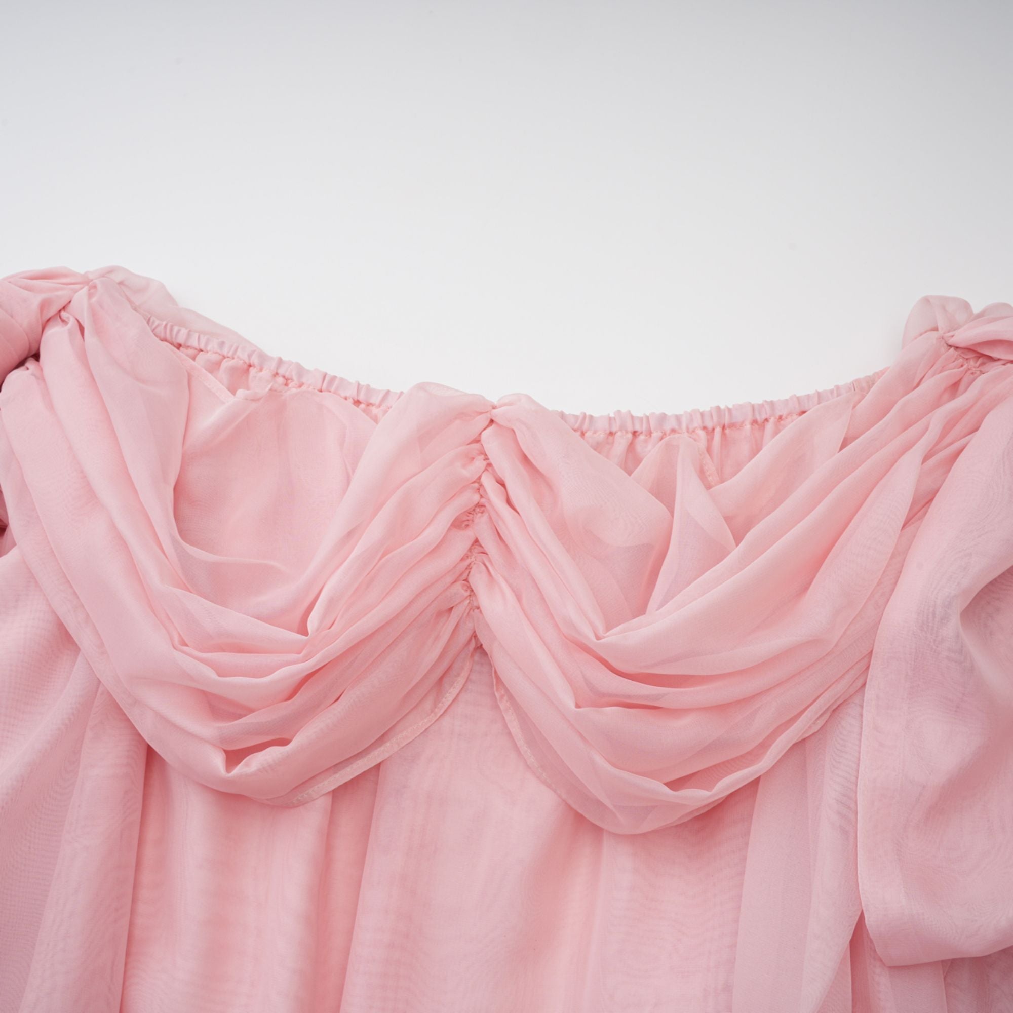 Avril pink bow draped slip mini dress (Final Sale)