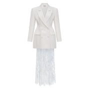 Adélise Blazer & Lace Skirt Set