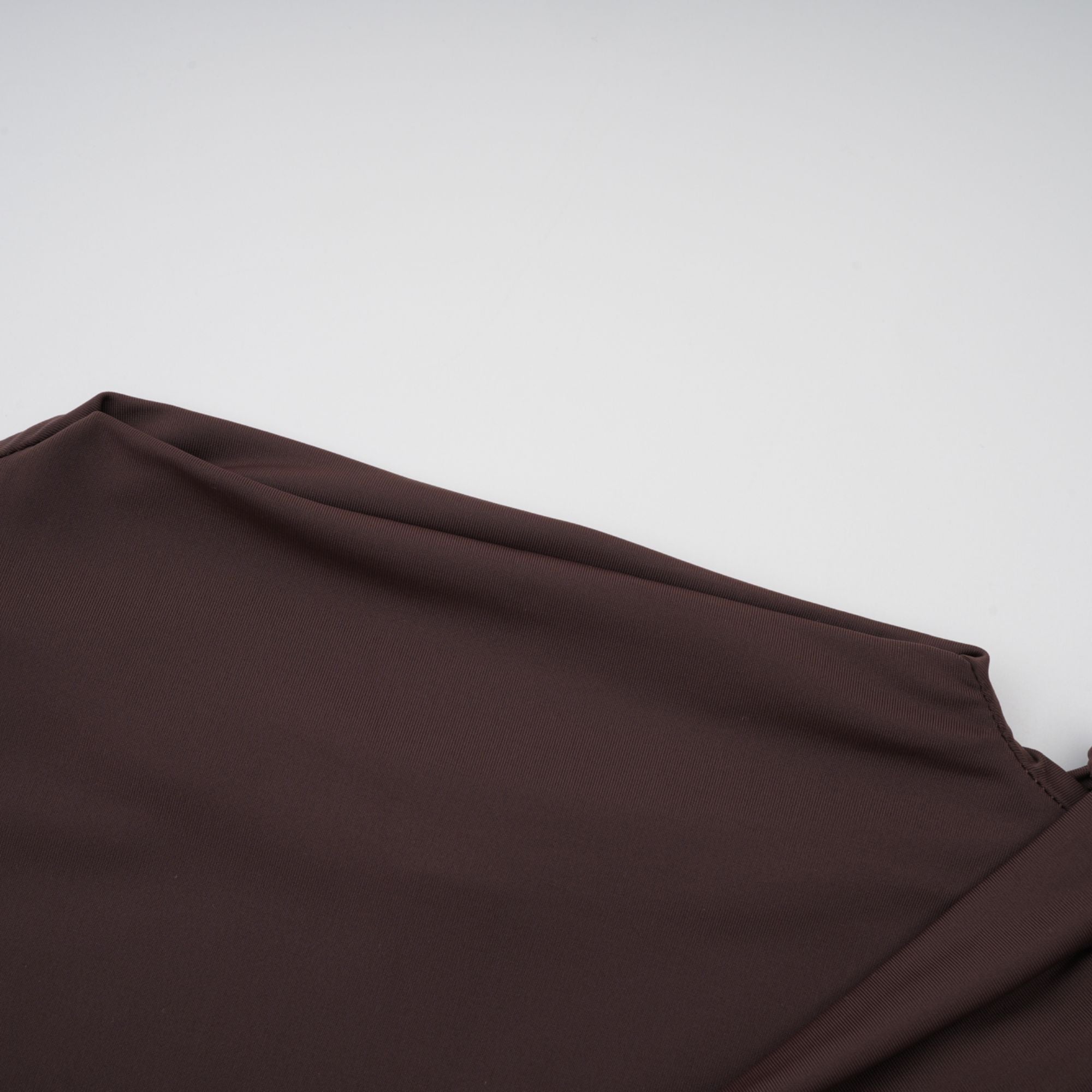 Fée Brown Asymmetrical Ruched Mini Dress