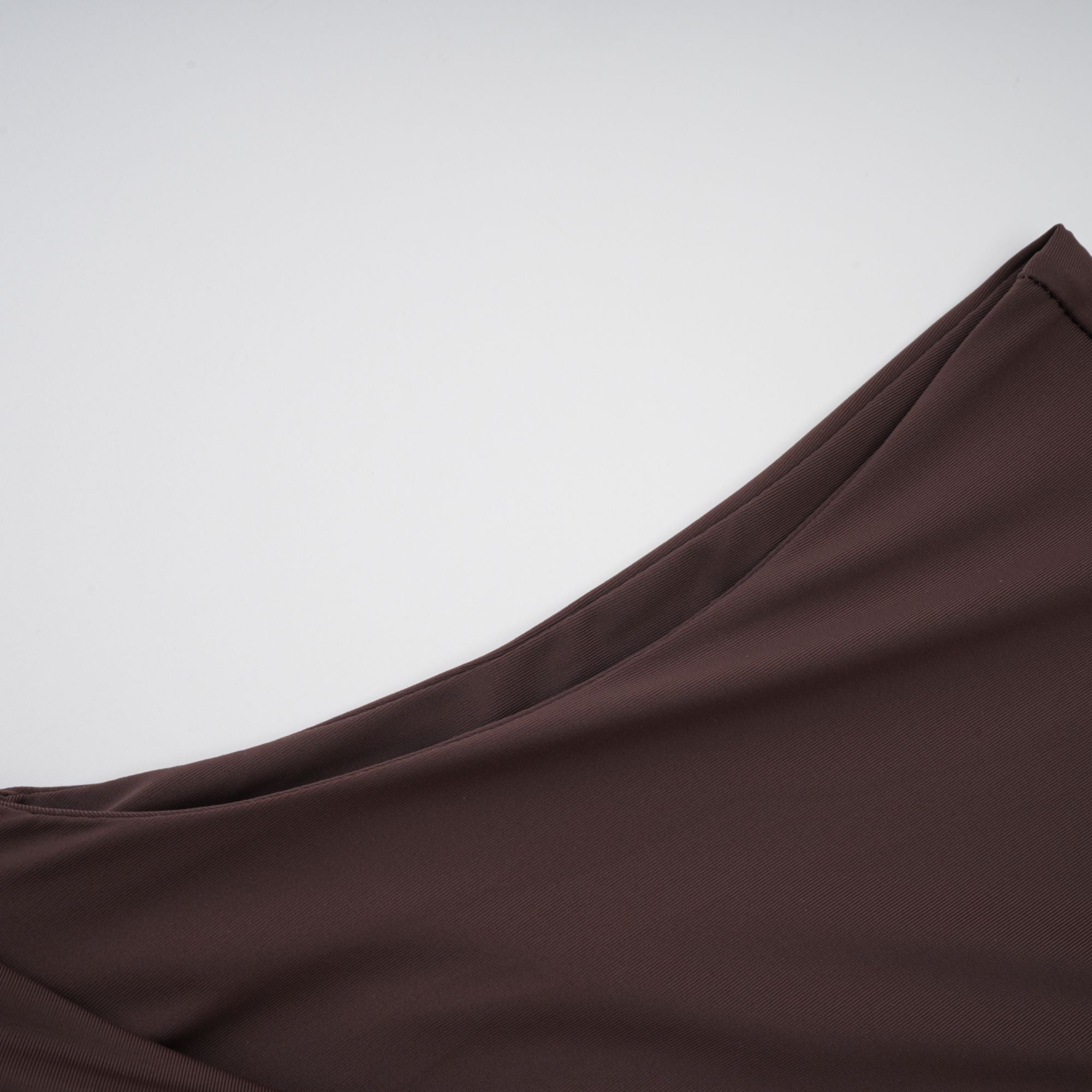 Fée Brown Asymmetrical Ruched Mini Dress
