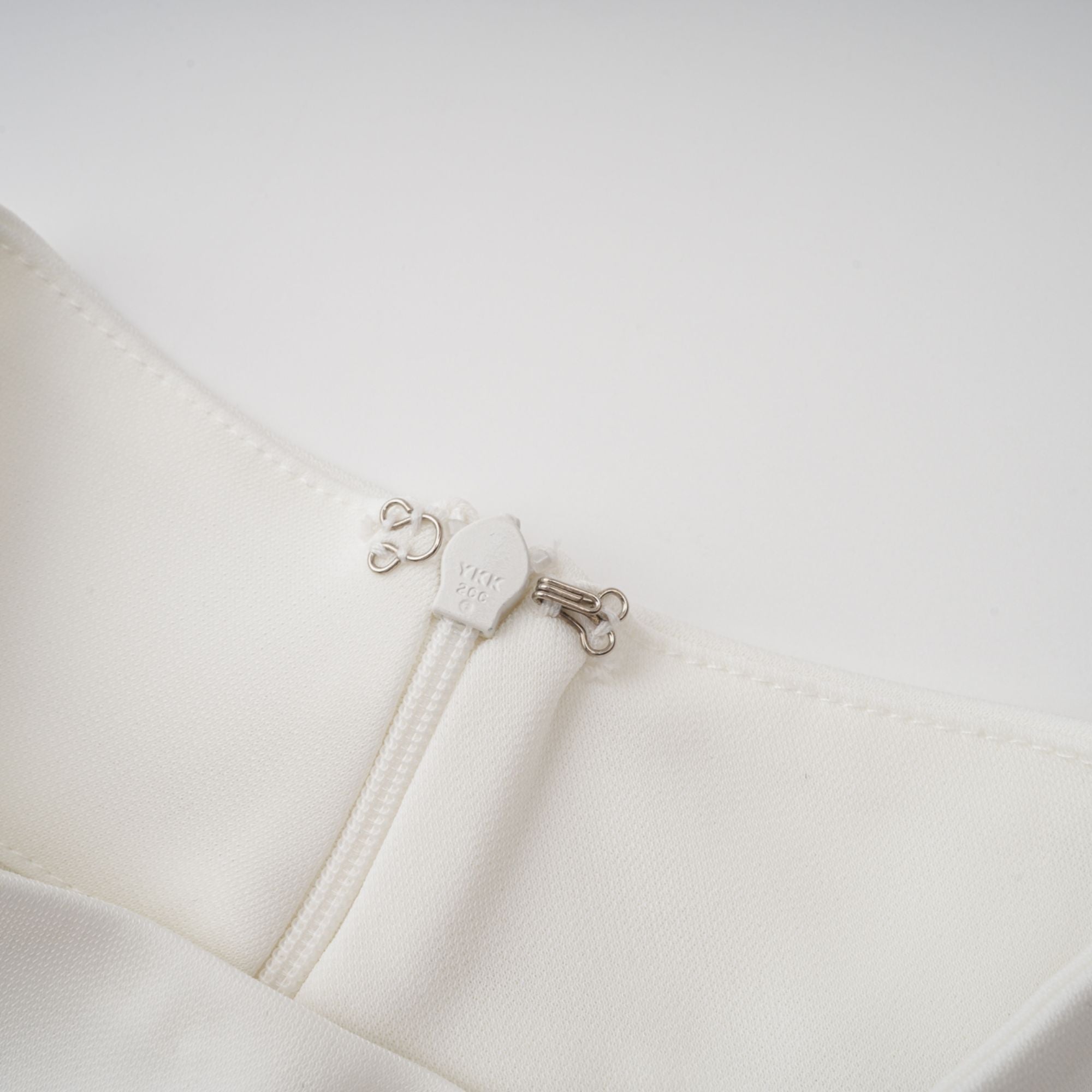 Mystérieuse White Turtleneck Draped Maxi Dress