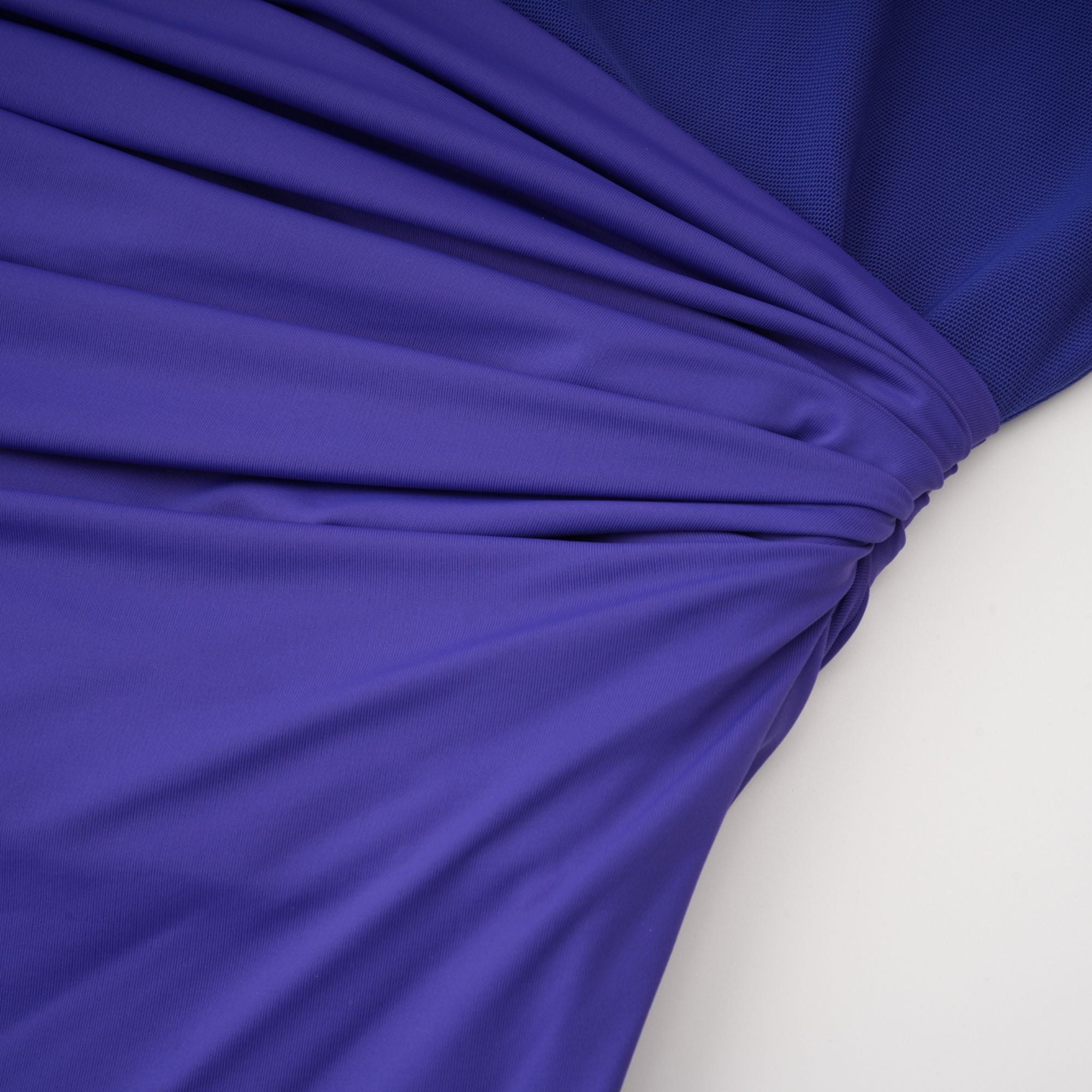 Éva Blue Draped Gathered Maxi Dress