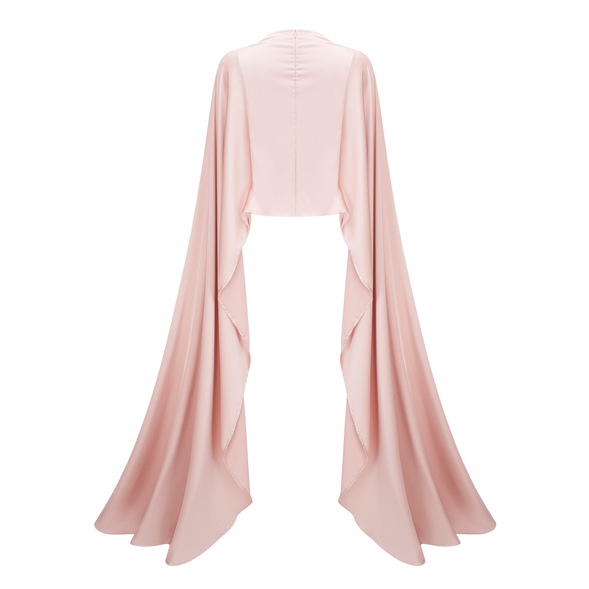Everleigh Champagne Satin Top & Skirt Set With Cape Detail (Final Sale-US Only)