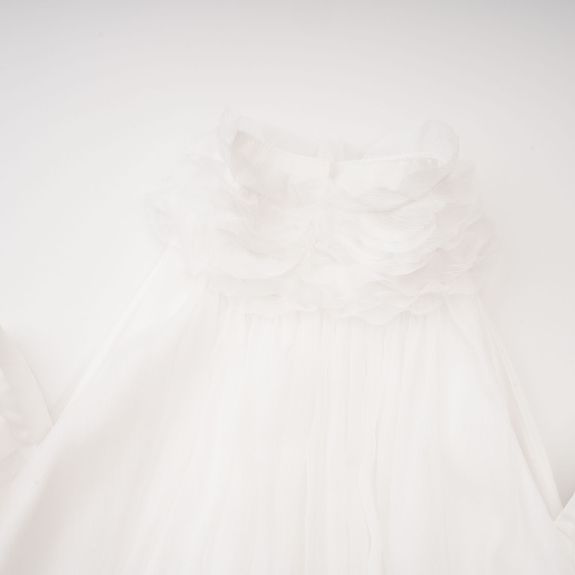 Déotille White Asymmetrical Ruched Mini Dress(Final Sale-US Only)