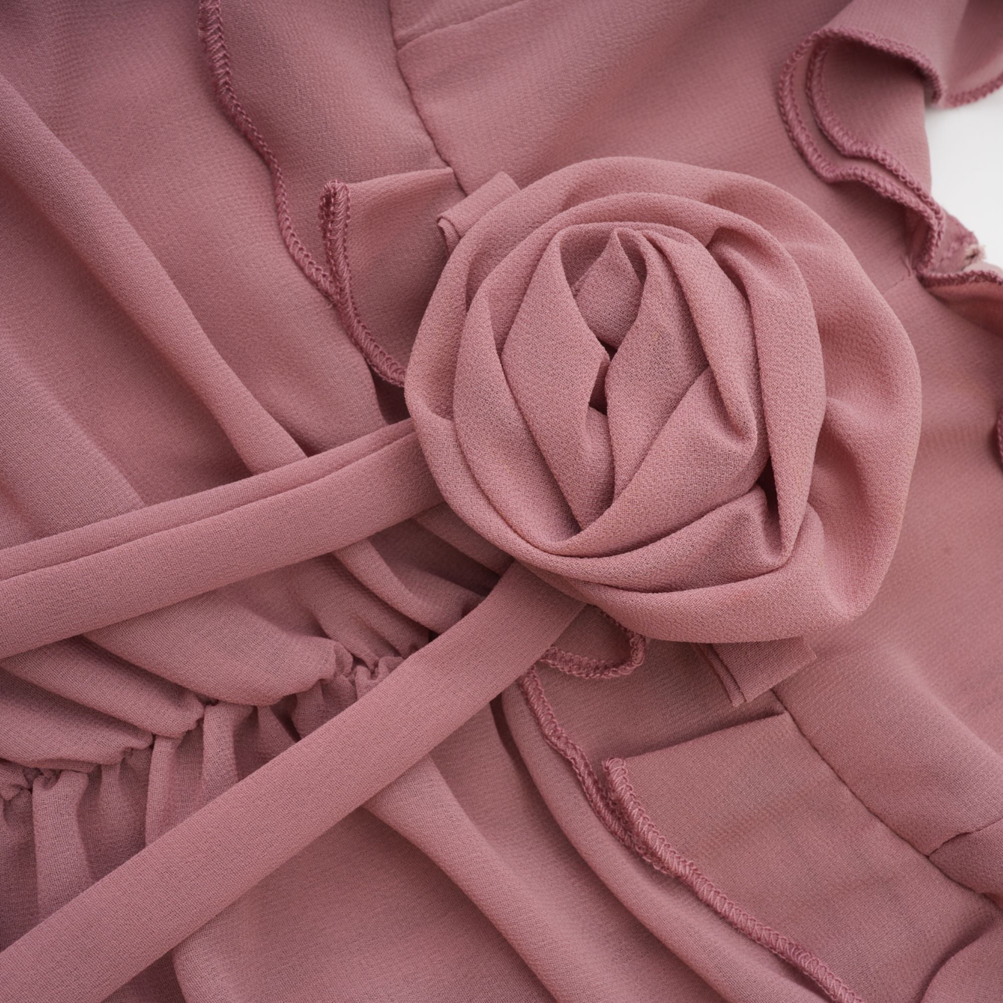 Geneviève pleated faux-flower midi dress (US Only)