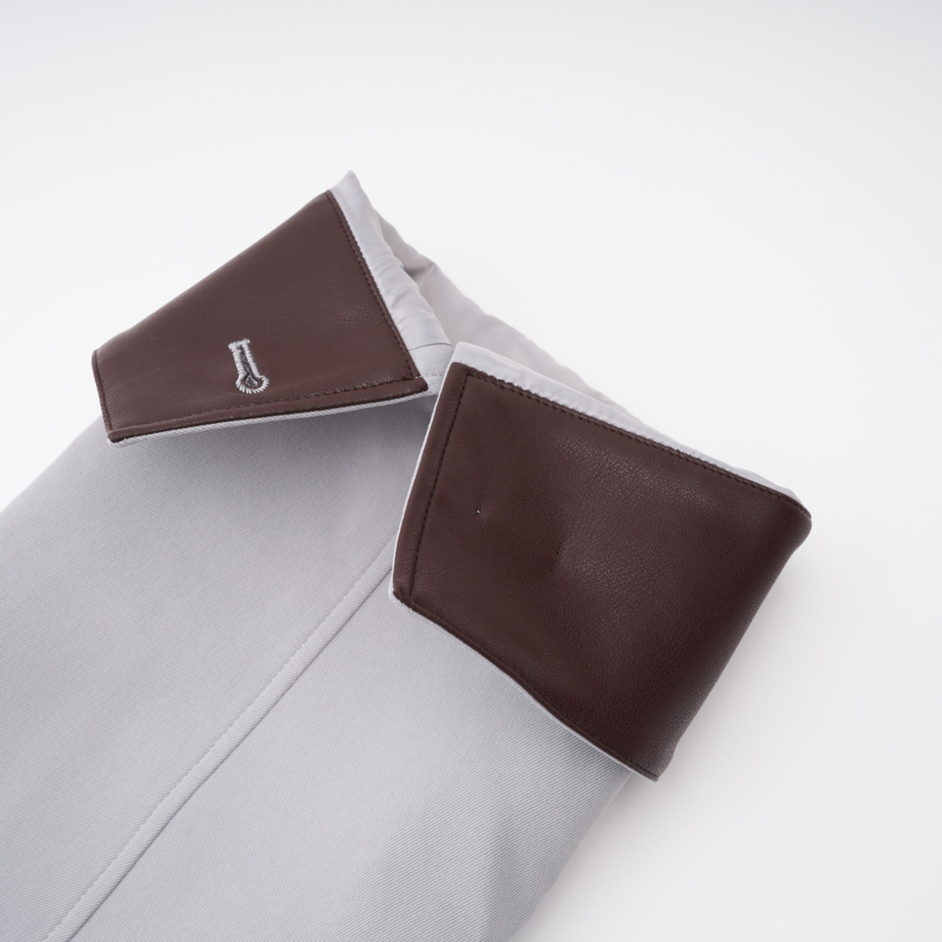 Vilma Grey Leather Collar Hunting Jacket