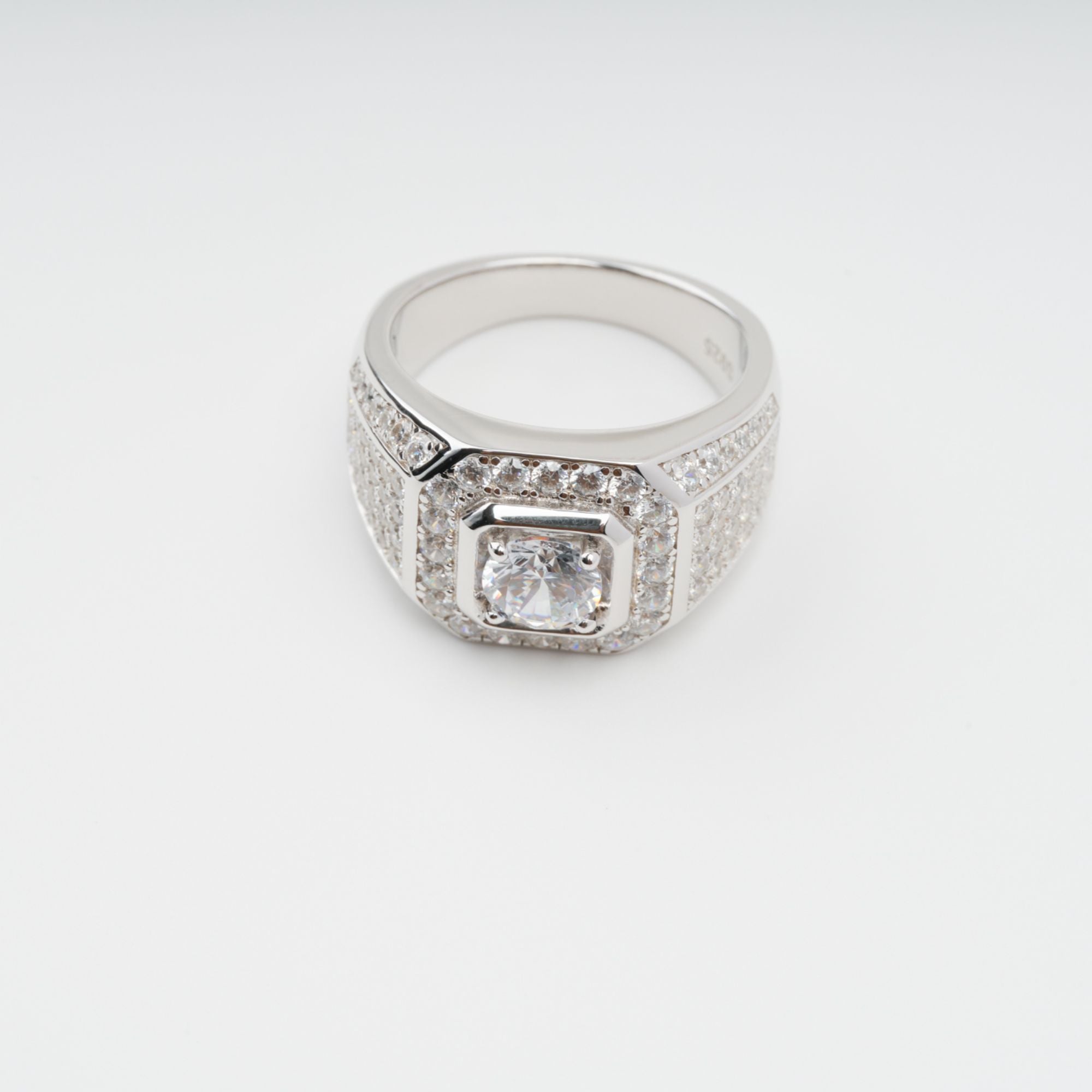 Radieuse Crystal Embellished Sterling Silver Ring
