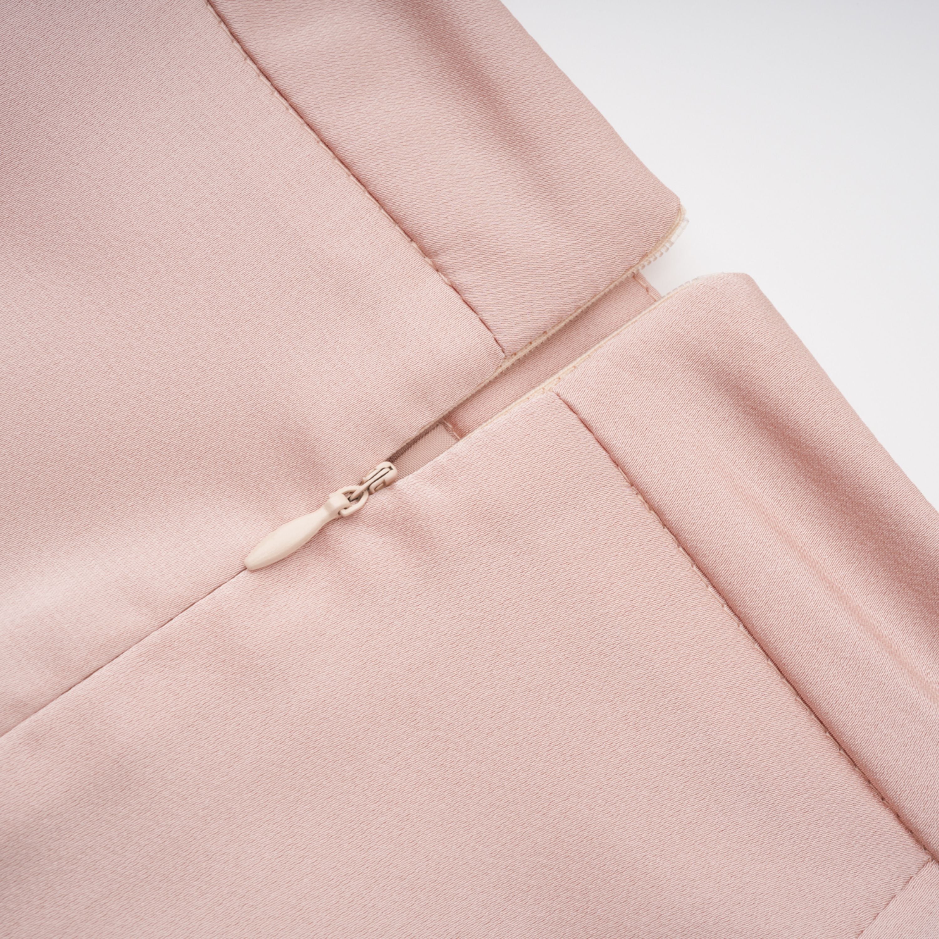 Everleigh Champagne Satin Top & Skirt Set With Cape Detail (Final Sale-US Only)