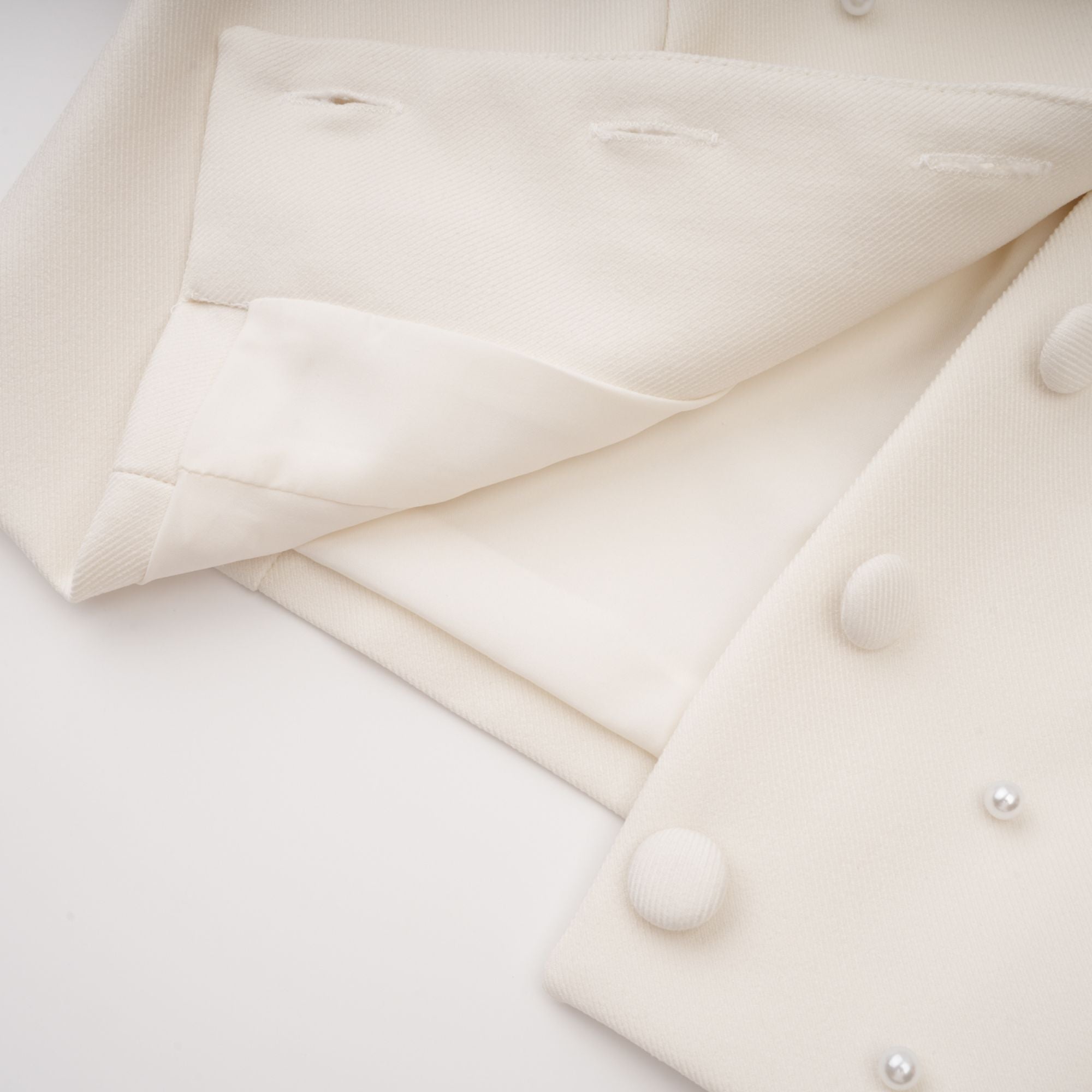 Maja White Faux Pearl Jacket & Pleated Skirt Set (Final Sale-US Only)
