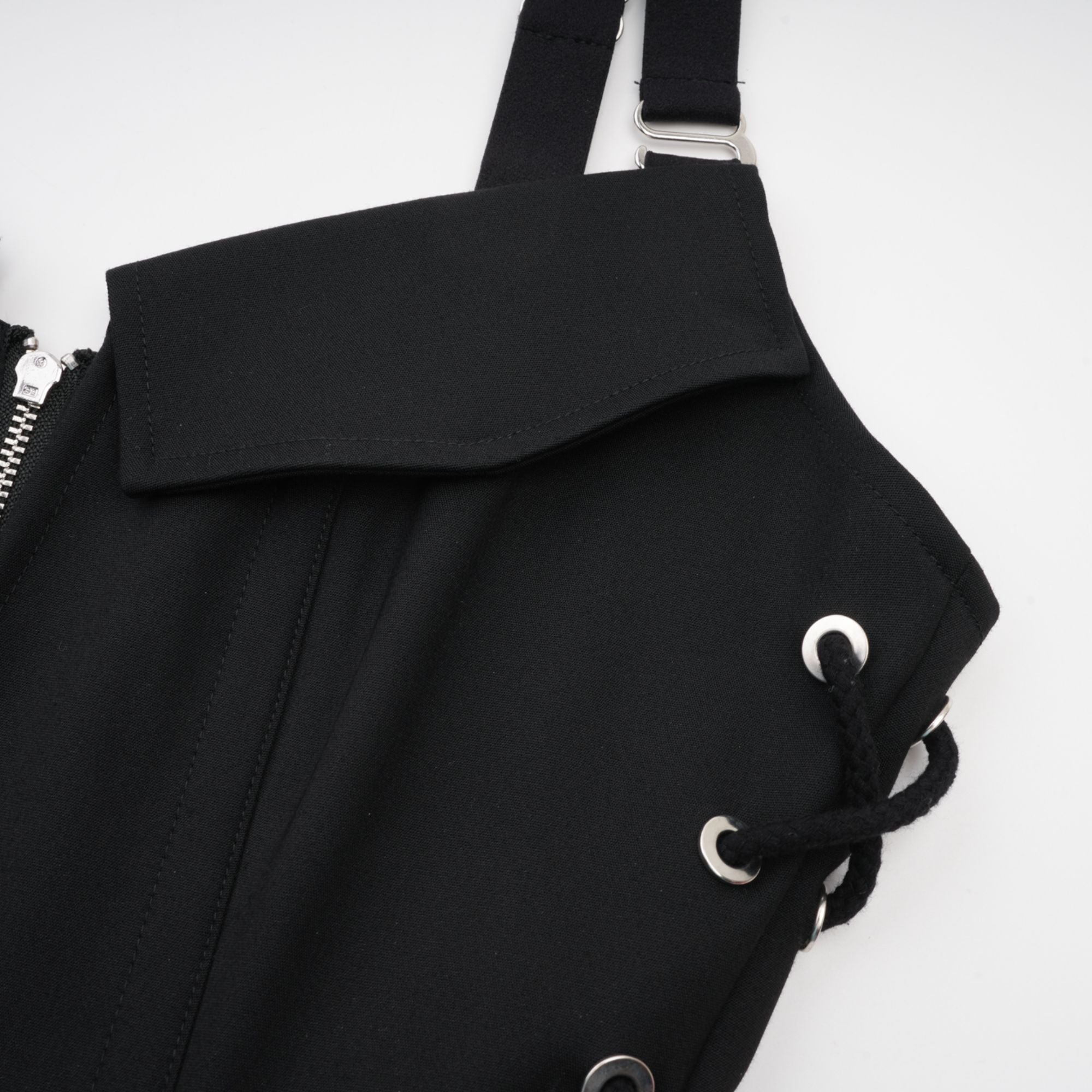 Jaina black hook & eye pocket dress (Final Sale-US Only)