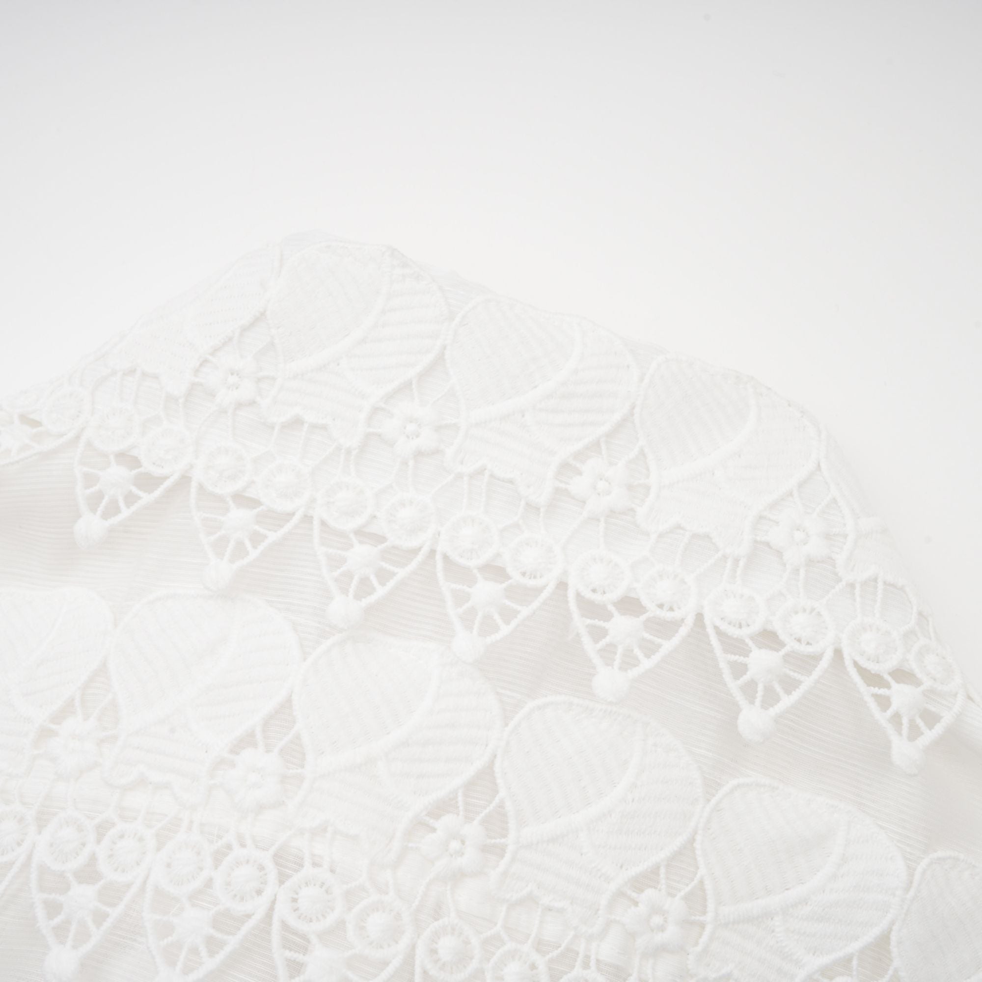 Renée white semi-sheer shirt & skirt matching set (US Only)