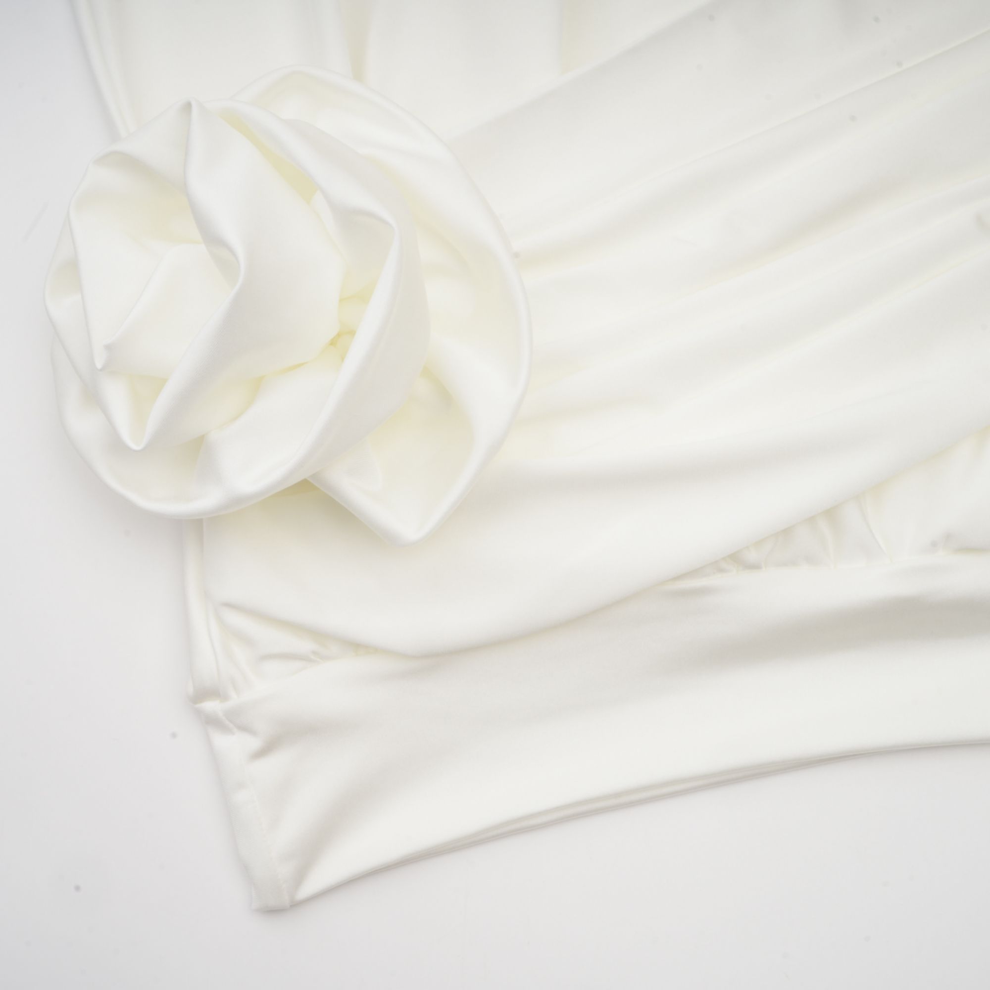 Maeva faux-flower ruched mini dress in White (Final Sale-US Only)