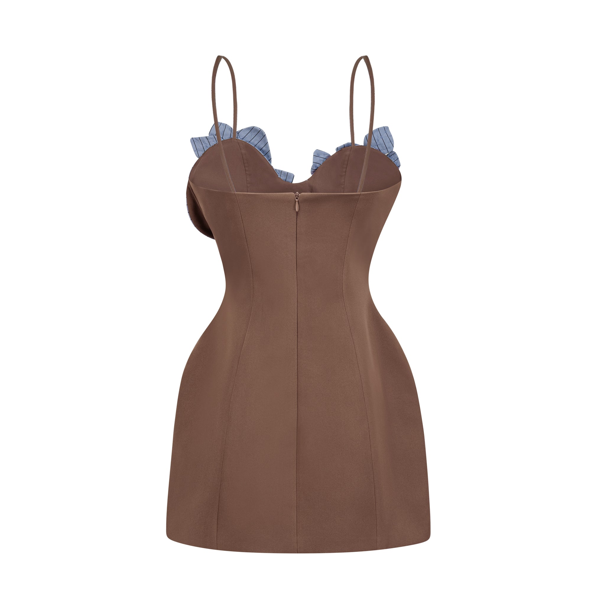 Johanna Brown Floral Panelled Mini Dress (Final Sale-US Only)
