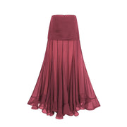 Jacqueline rayon ruffle pleated tulle maxi skirt (Final Sale-US Only)
