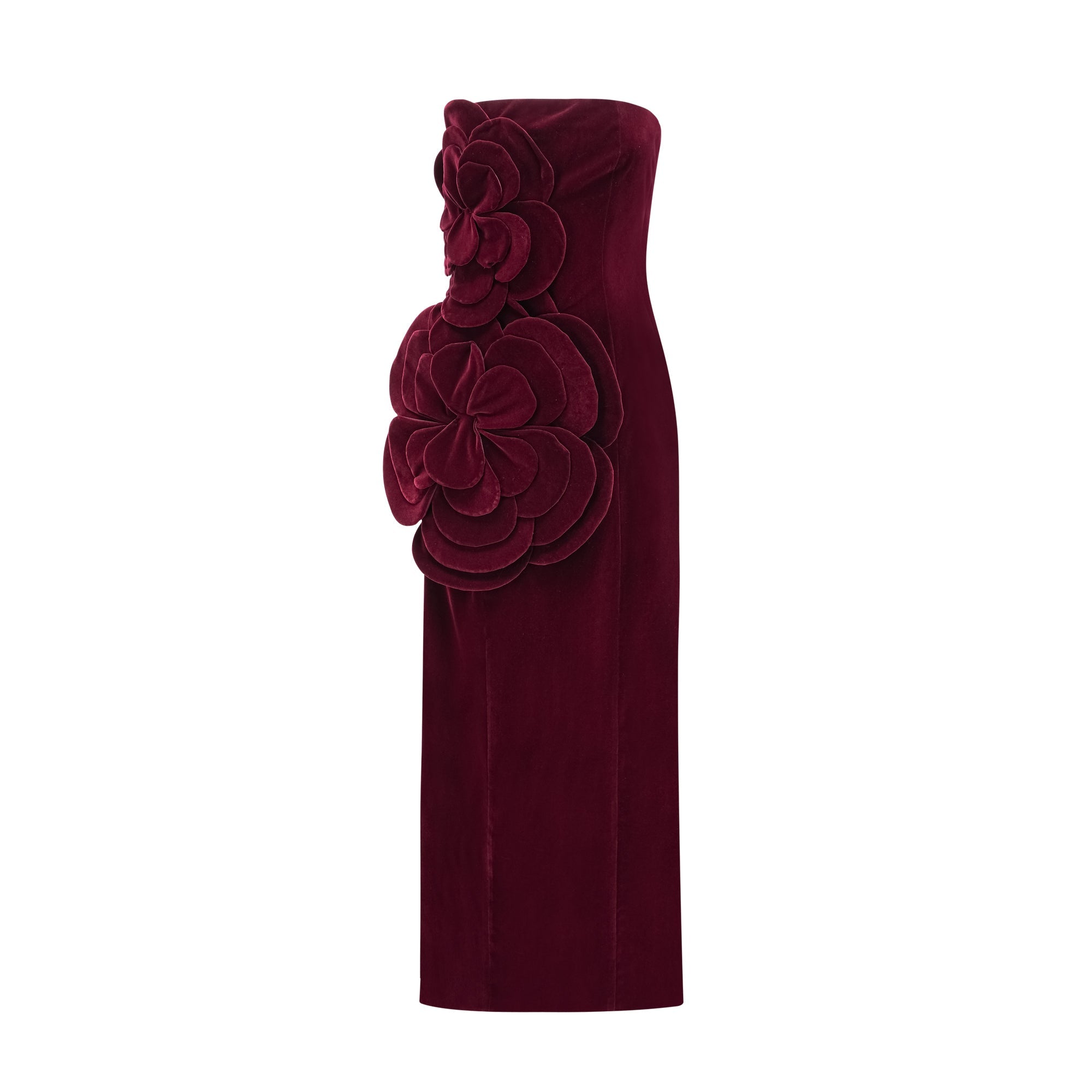 Azura Red Floral Appliqué Maxi Dress (Final Sale-US Only)