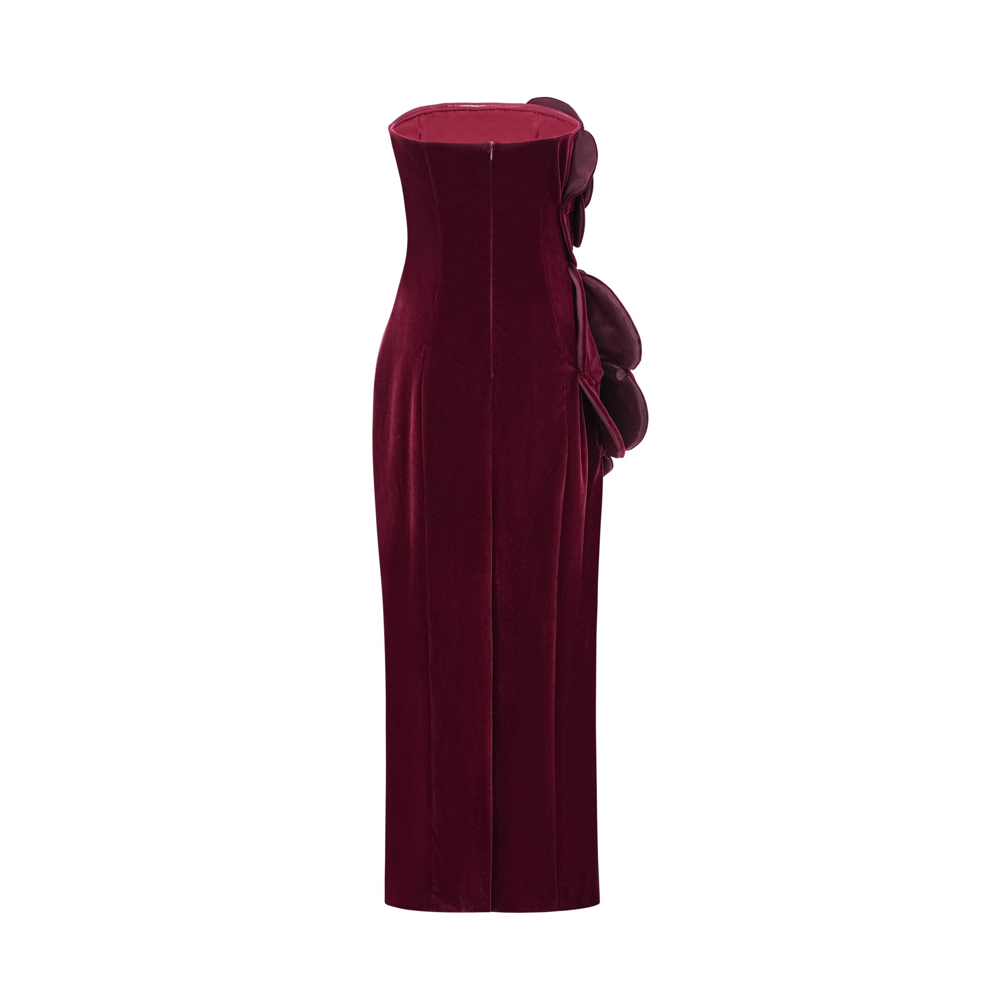Azura Red Floral Appliqué Maxi Dress (Final Sale-US Only)