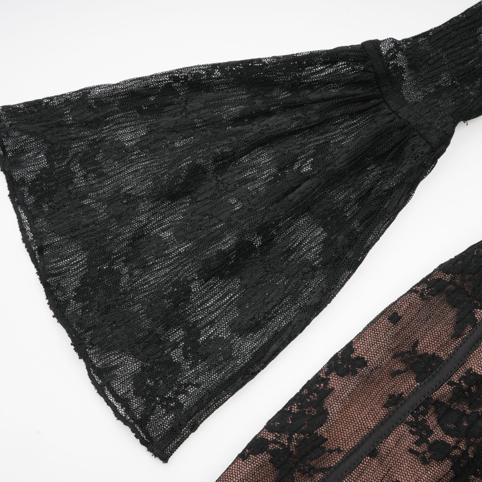 Marlene Black Flared Lace Maxi Dress (Final Sale-US Only)