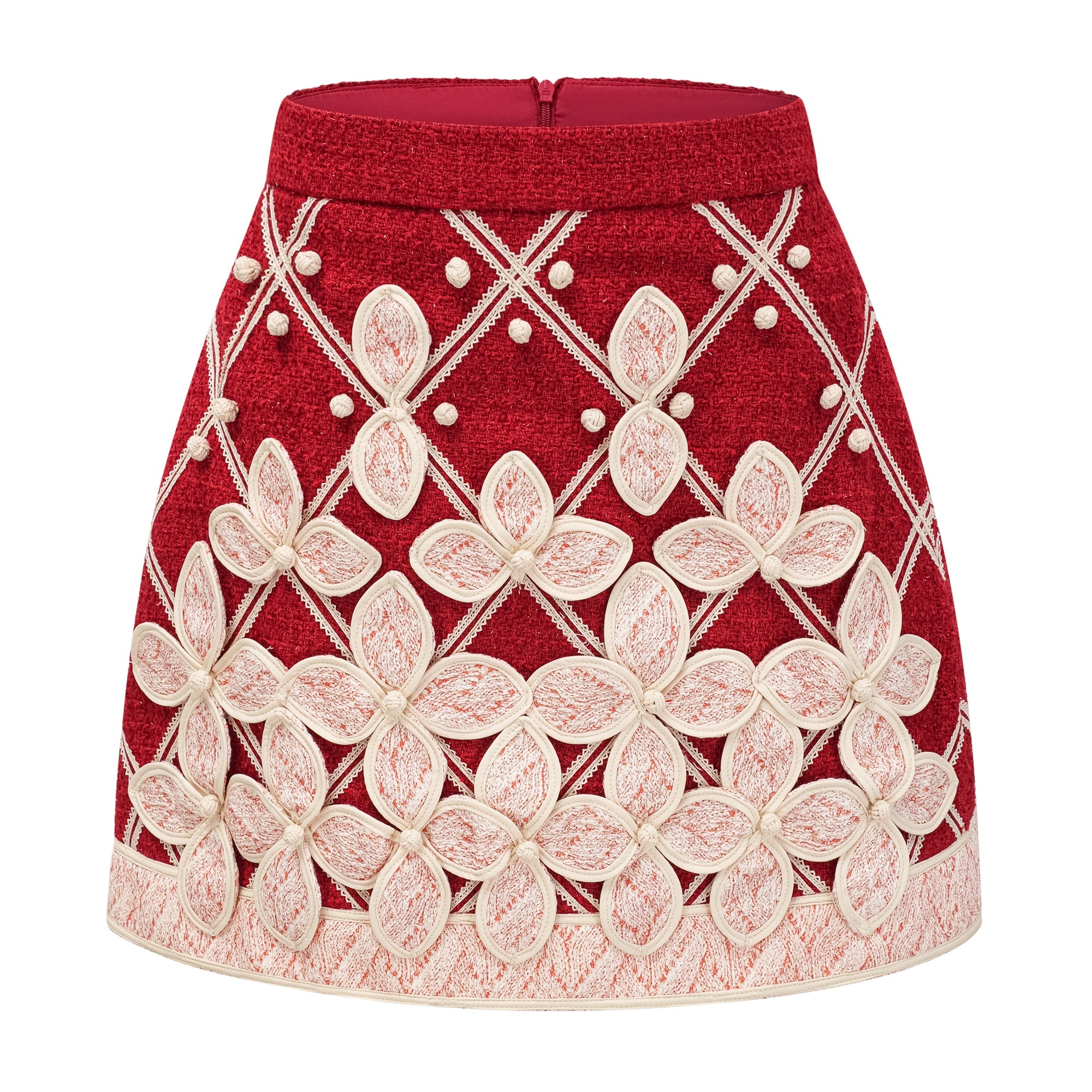 Carolina Pink Crochet Knit Blouse & Skirt Set