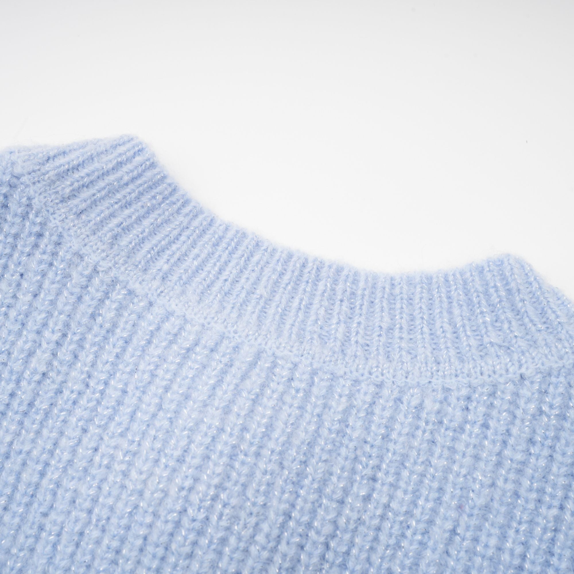 Chantal Blue Knit Two-Piece Blouse and Skirt Set (Final Sale-US Only)