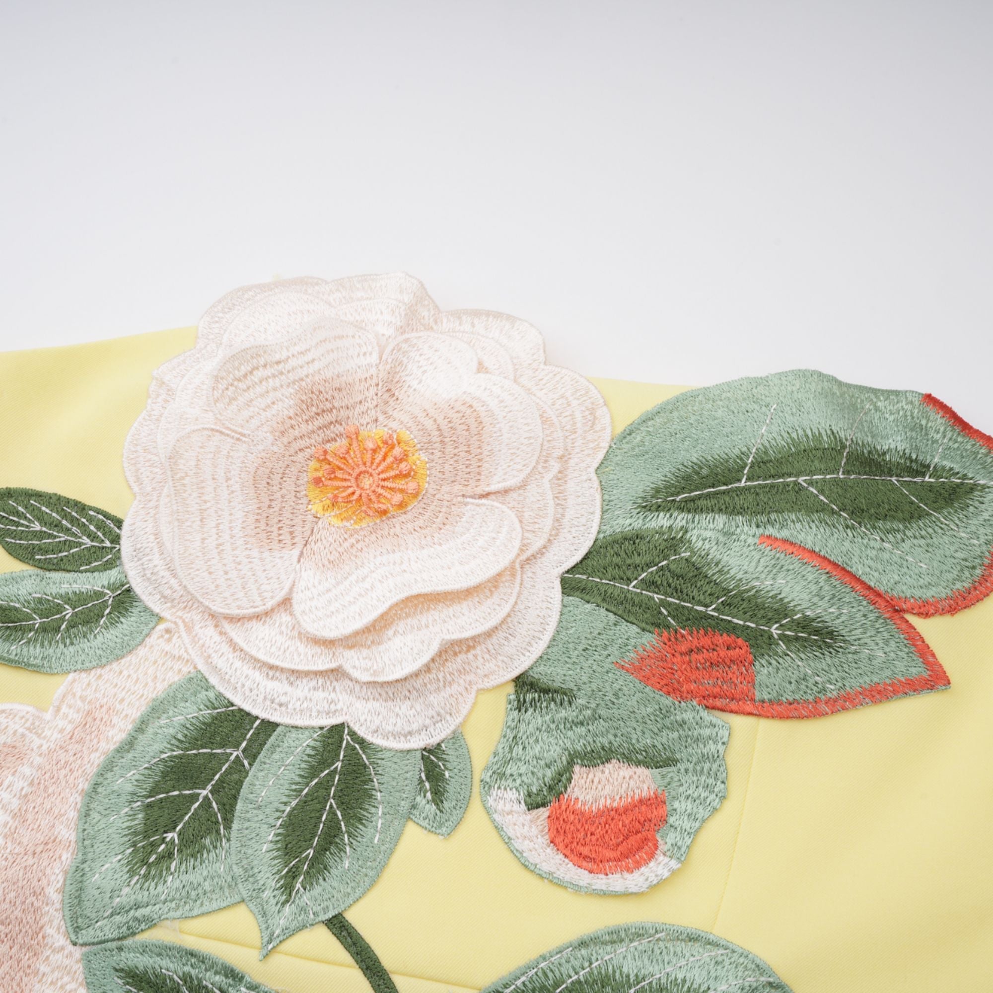 Abigail Yellow Floral Embroidered Mini Dress (Final Sale-US Only)