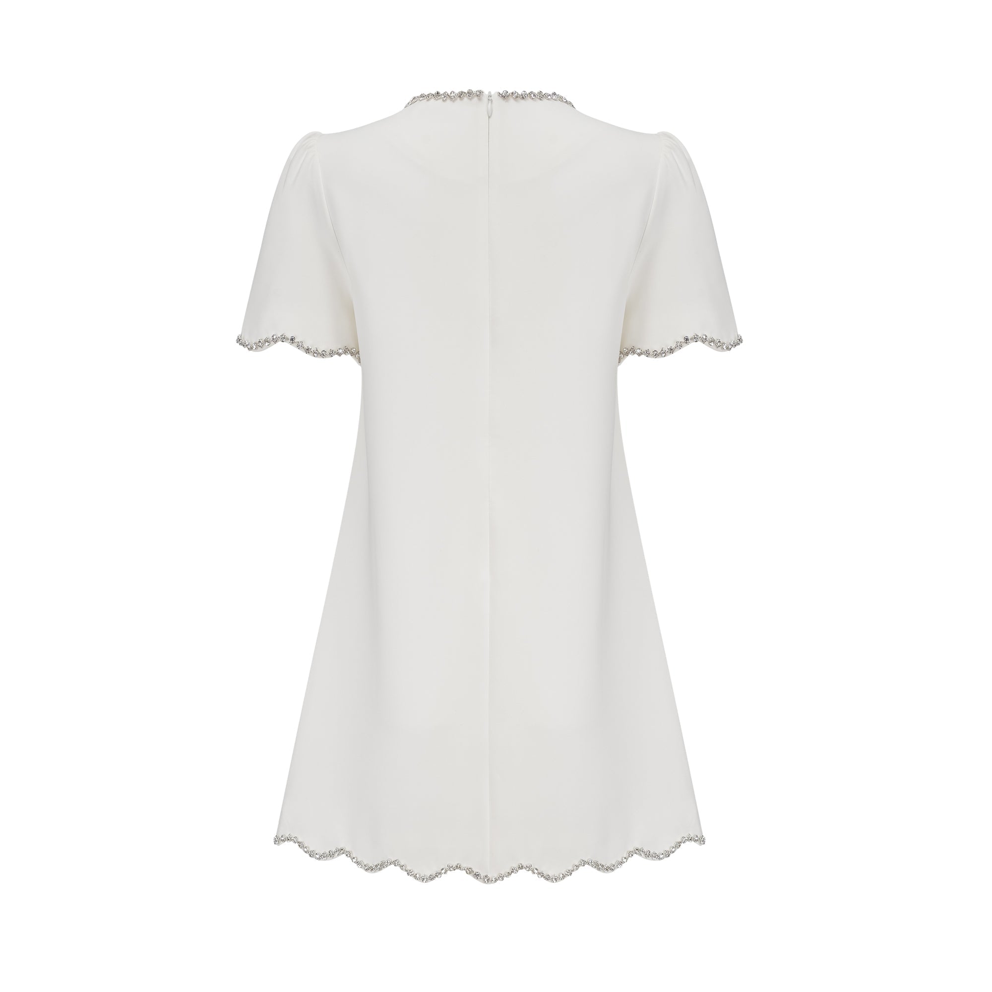 Bérénice white crystal-embellished mini dress