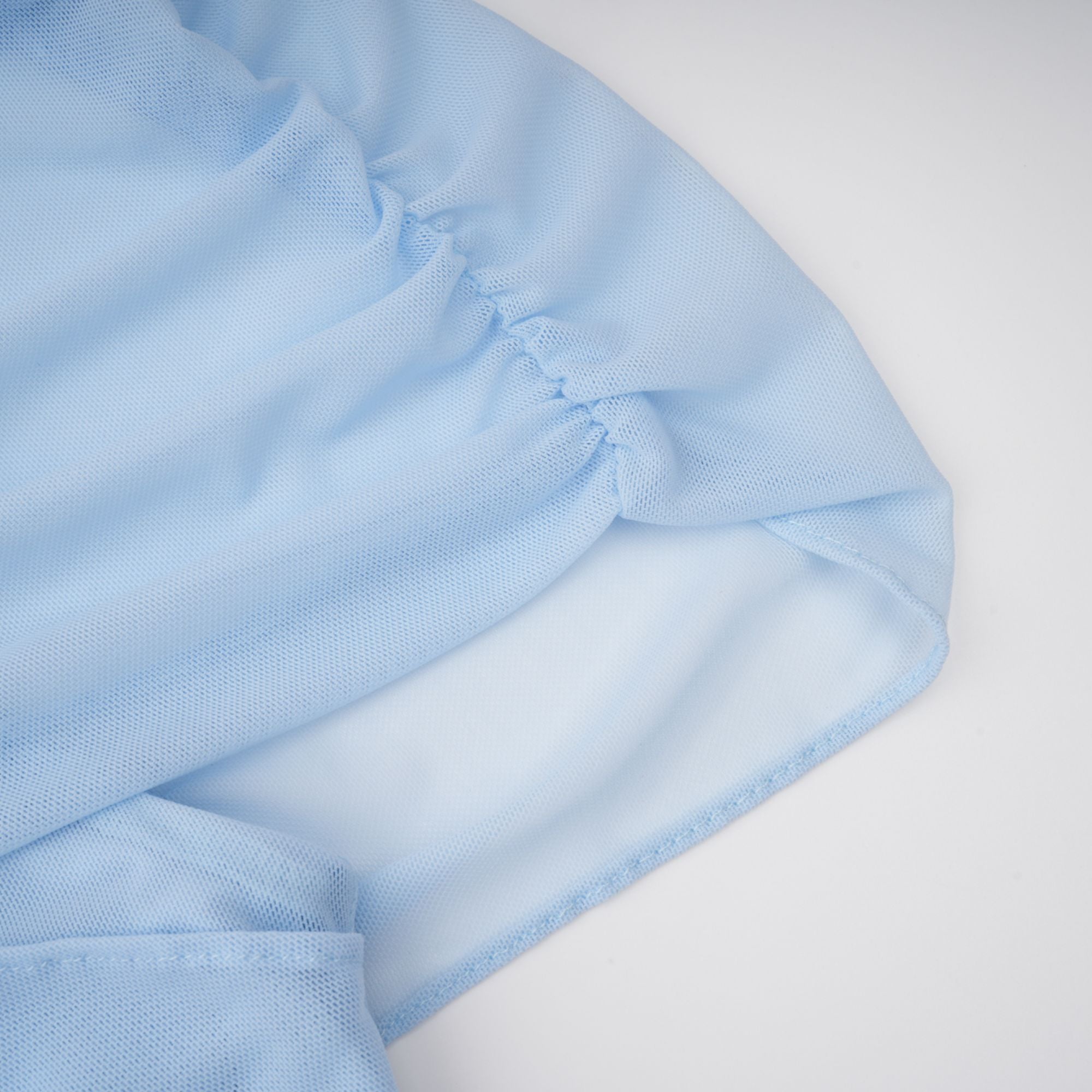 Sylphe Baby-Blue Asymmetrical Pleated Sleeveless Mini Dress (Final Sale-US Only)