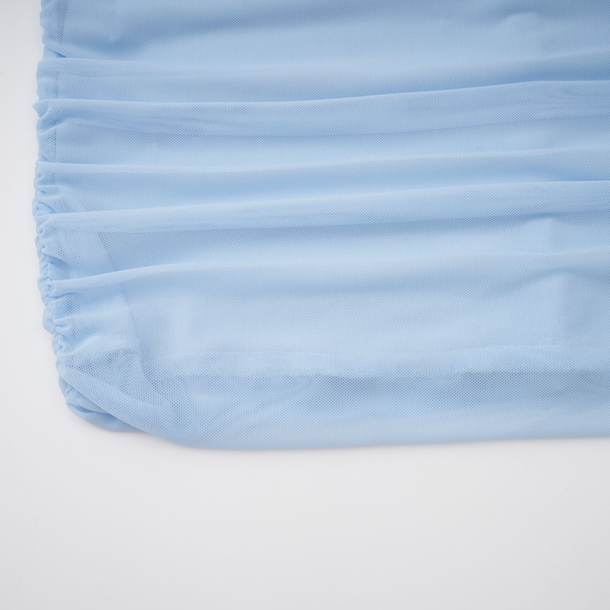 Sylphe Baby-Blue Asymmetrical Pleated Sleeveless Mini Dress (Final Sale-US Only)