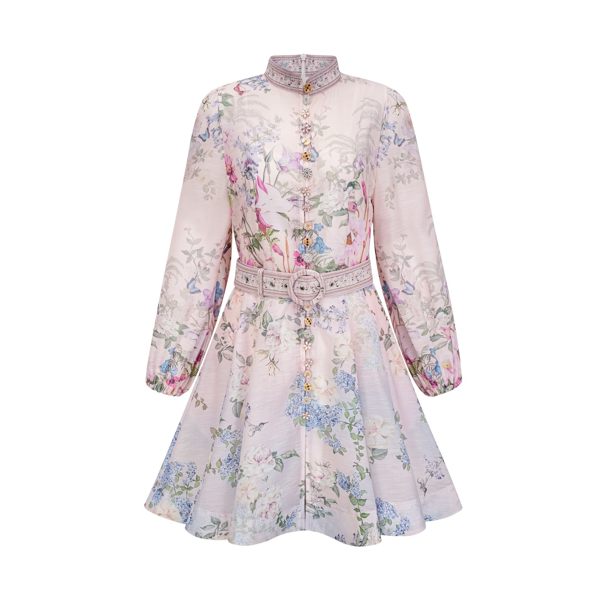 Fabienne light-pink floral-print mini dress (Final Sale-US Only)
