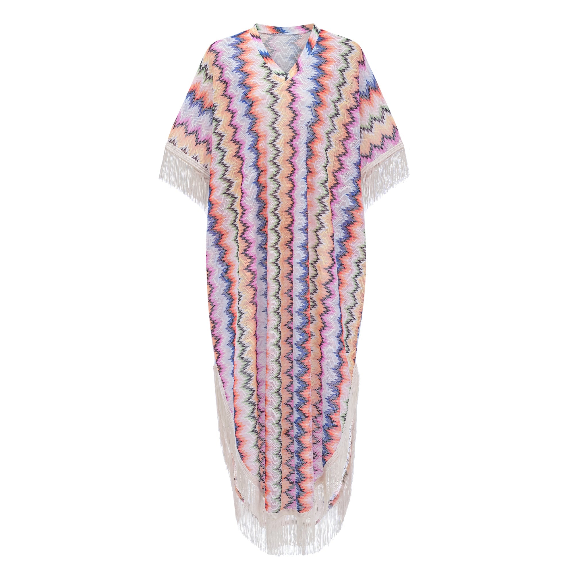 Milena Multicolor Wave Pattern Maxi Dress (Final Sale)