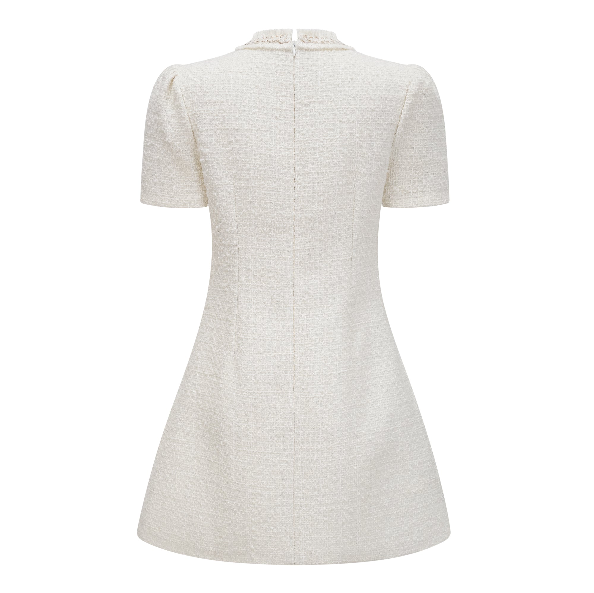 Gaëlle White Faux Pearl Tweed Mini Dress (Final Sale-US Only)