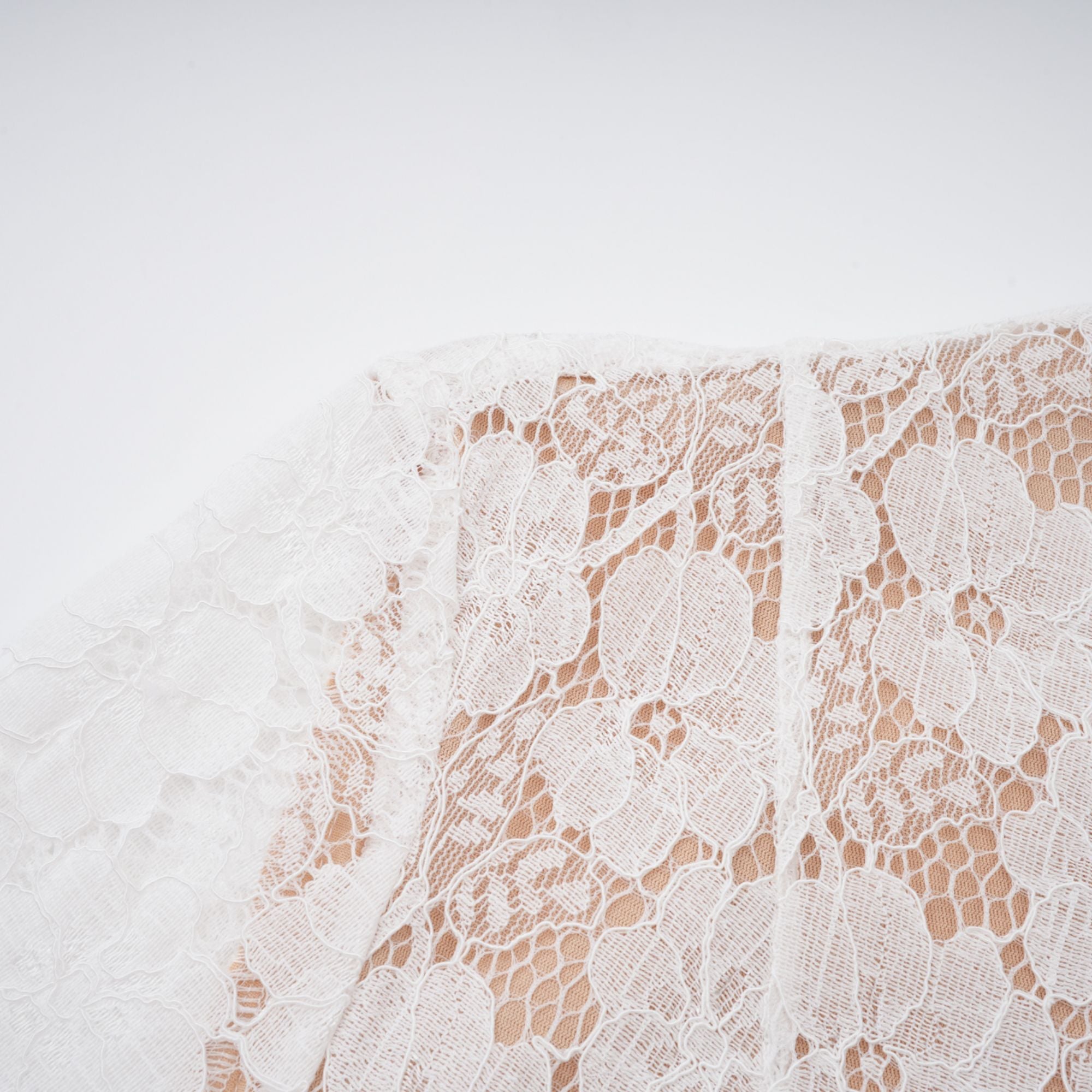 Bronte White Pleated Floral Lace Midi Dress (Final Sale-US Only)