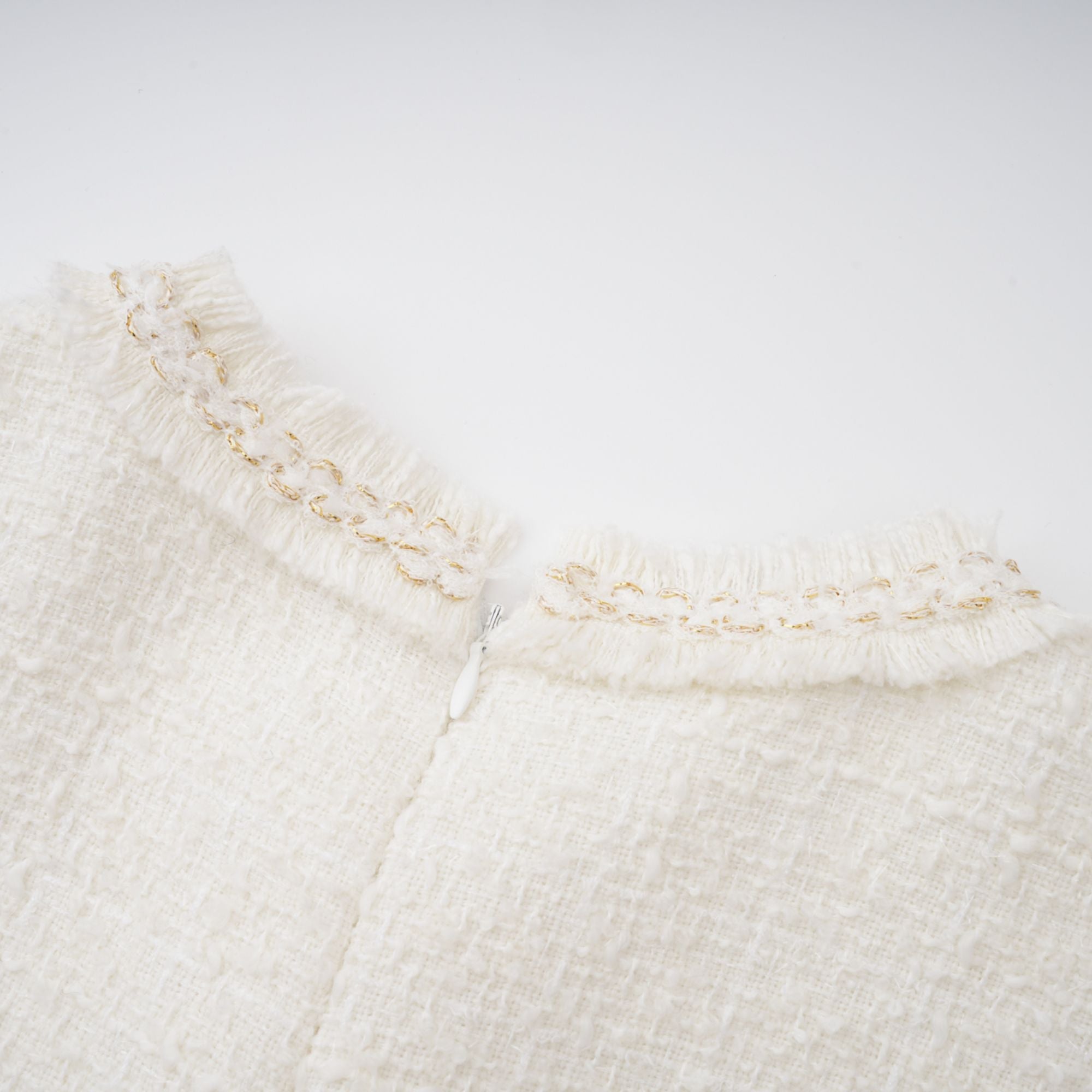 Gaëlle White Faux Pearl Tweed Mini Dress (Final Sale-US Only)
