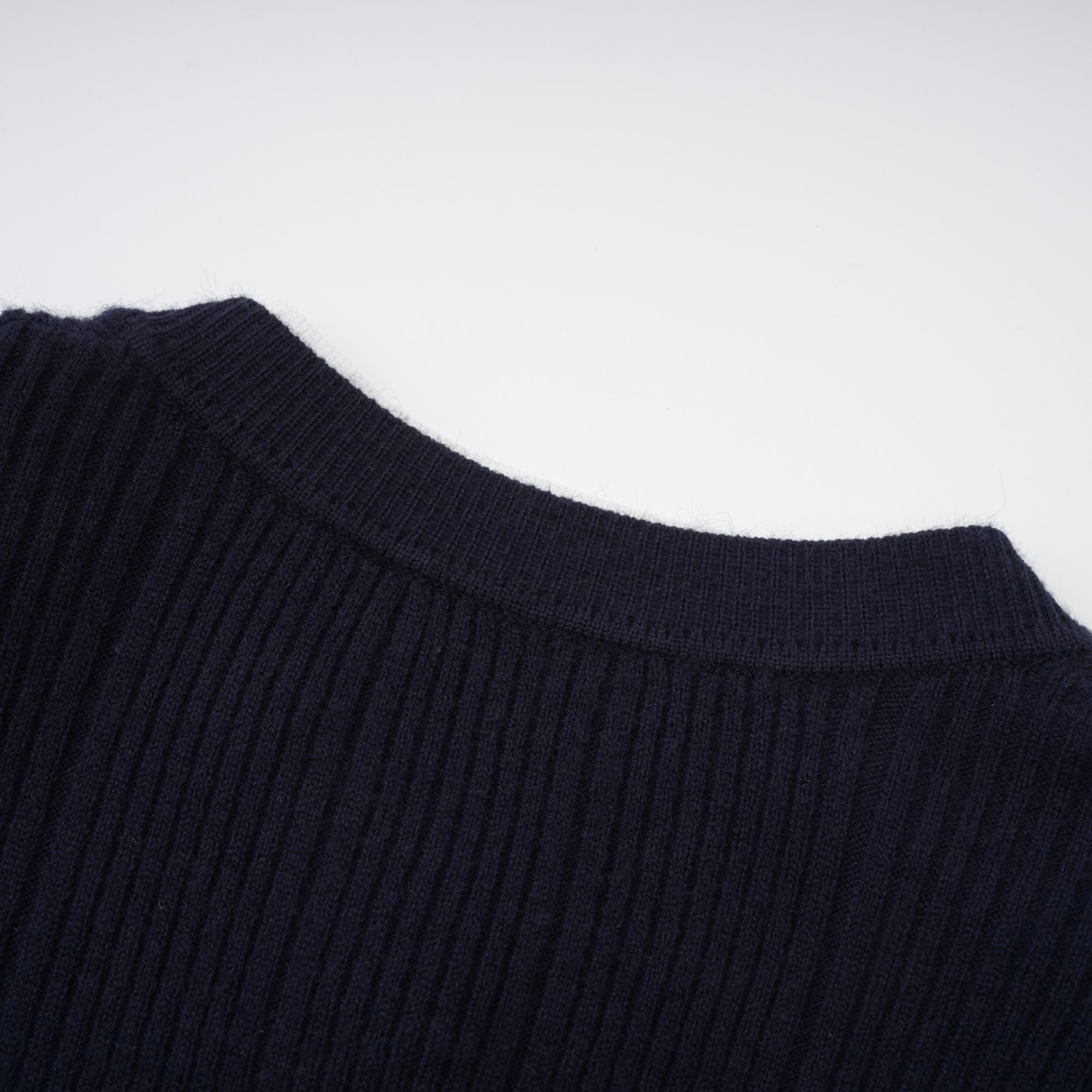 Fern Navy Blue Satin Panel Knit Midi Dress (Final Sale)