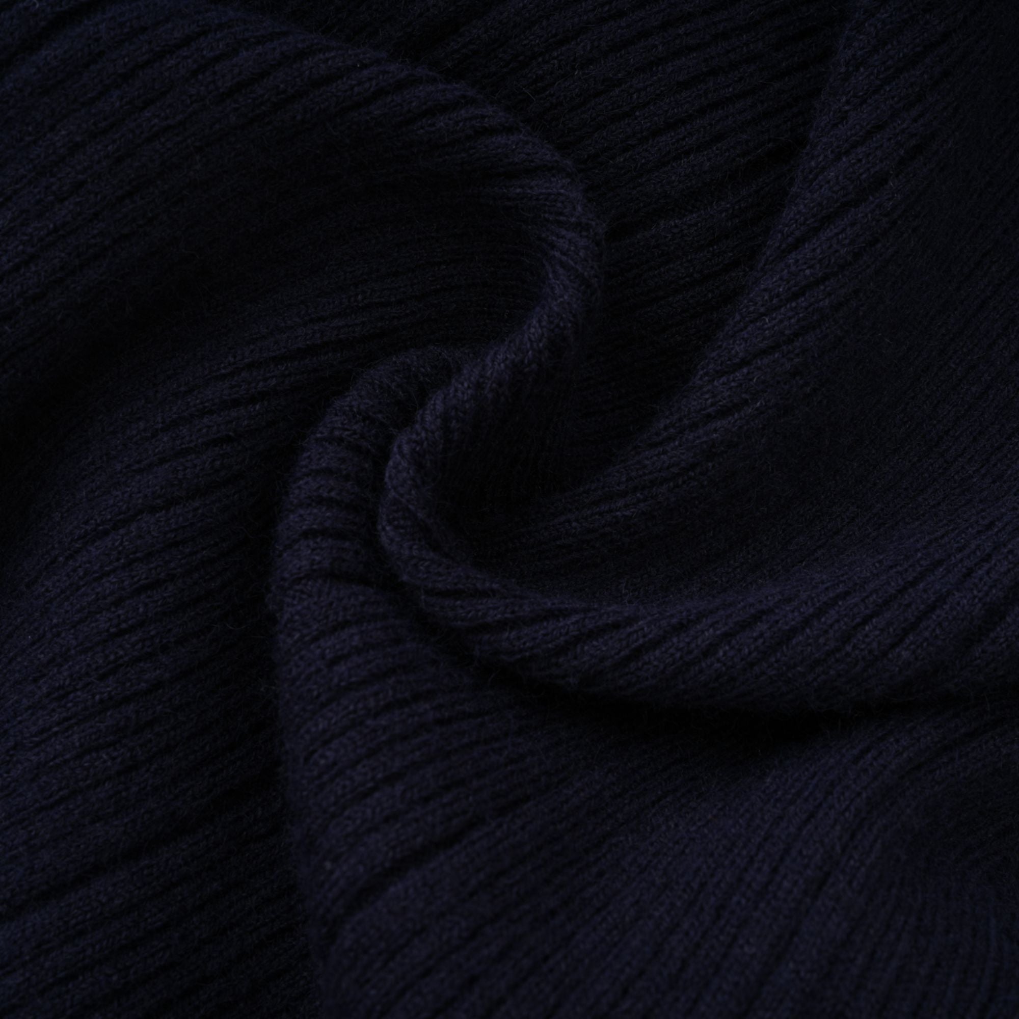Fern Navy Blue Satin Panel Knit Midi Dress (Final Sale)