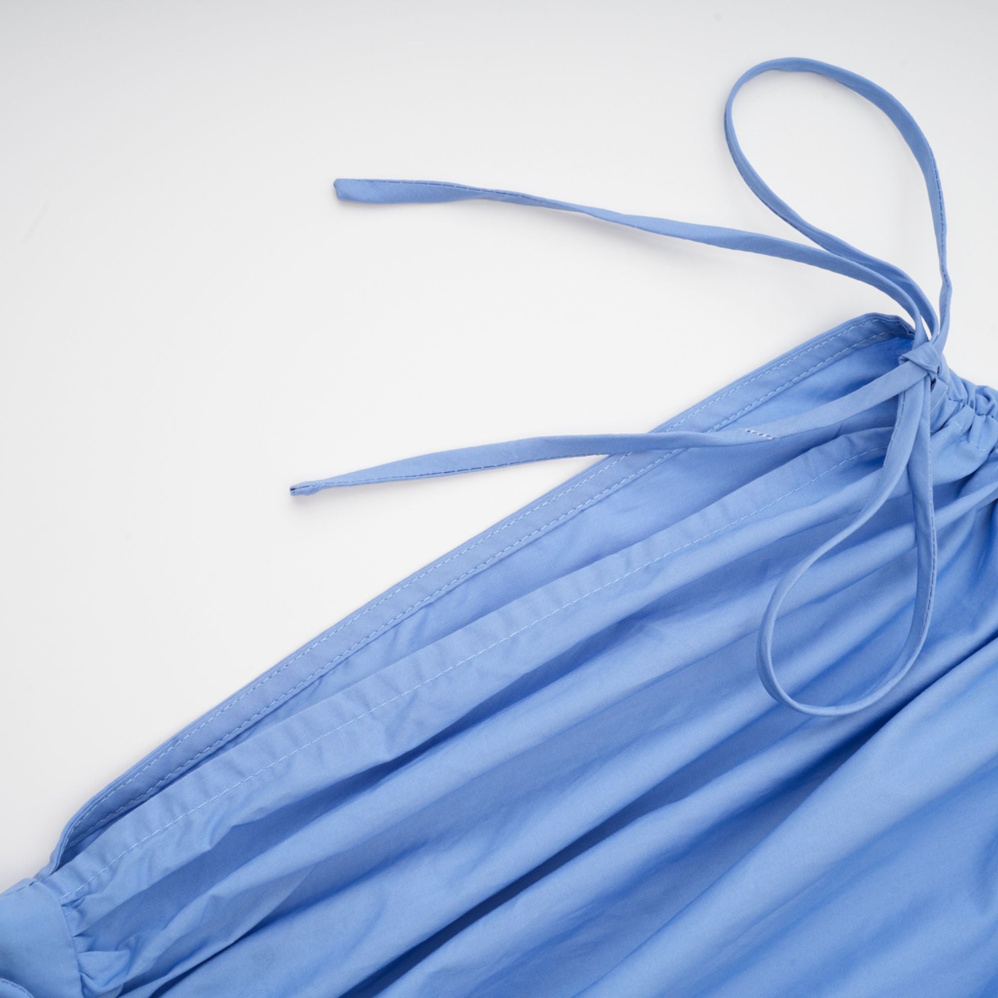 Emma petal-detail drawstring maxi dress in Blue (Final Sale-US Only)