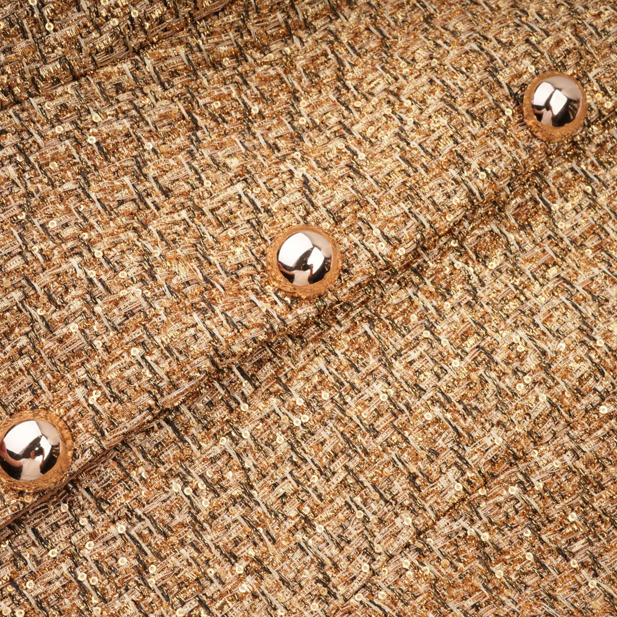 Clothilde Gold Sequined Tweed Jacket (Final Sale-US Only)