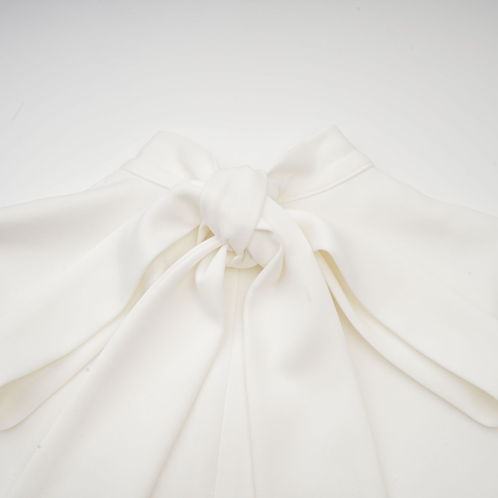 Magali White Sleeveless Maxi Dress with Faux Flower & Bow-Tie Embellishment (Final Sale-US Only)