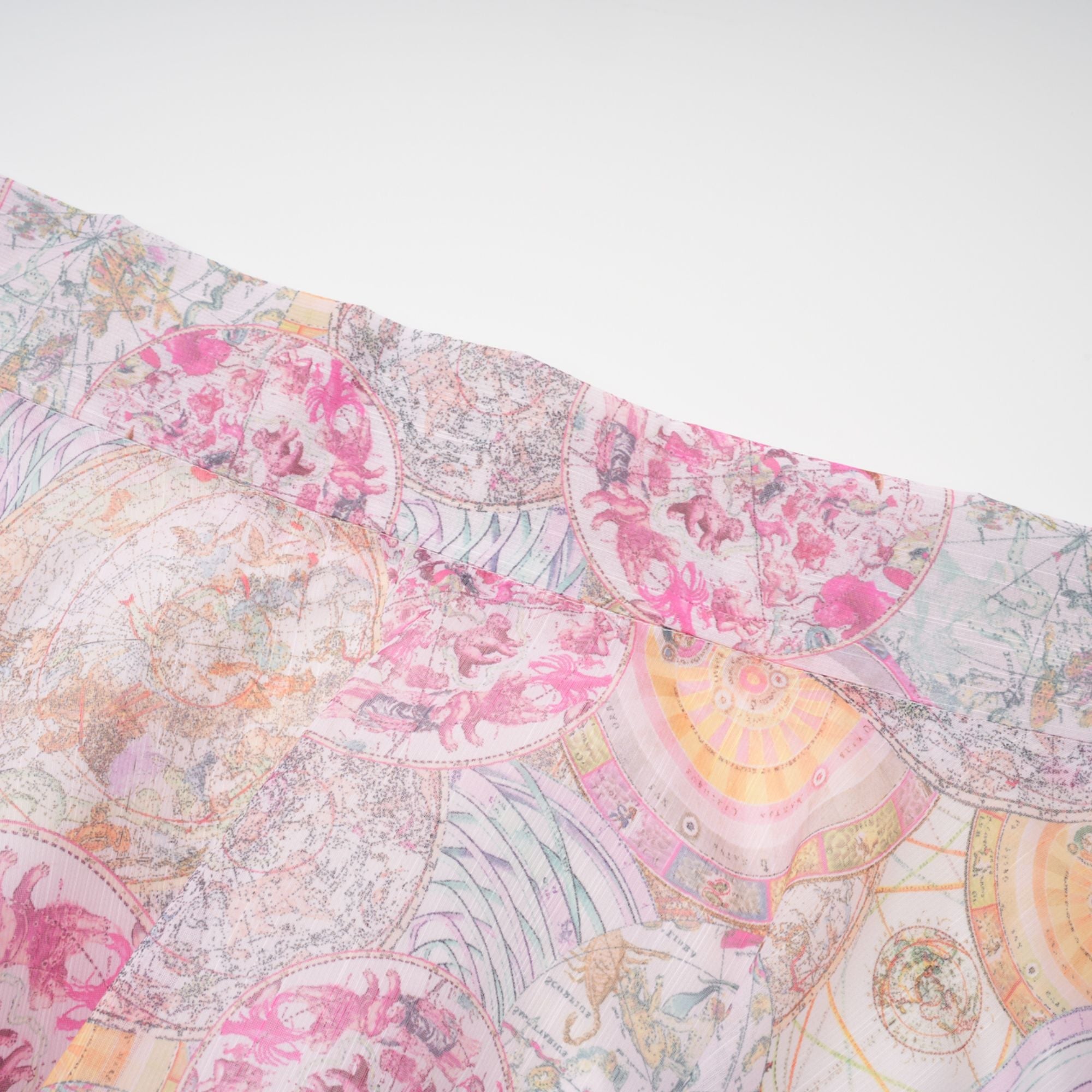 Cherry pink pattern-print shirt & skirt matching set (Final Sale-US Only)