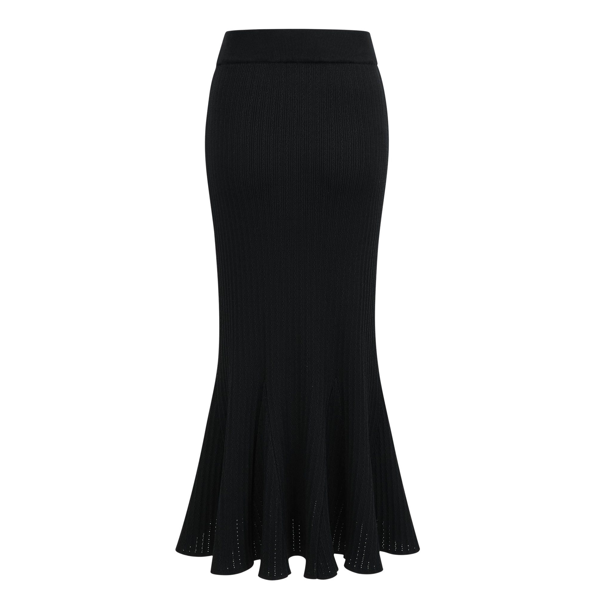 Ellinor Black Embellished Knit Top & Skirt Set