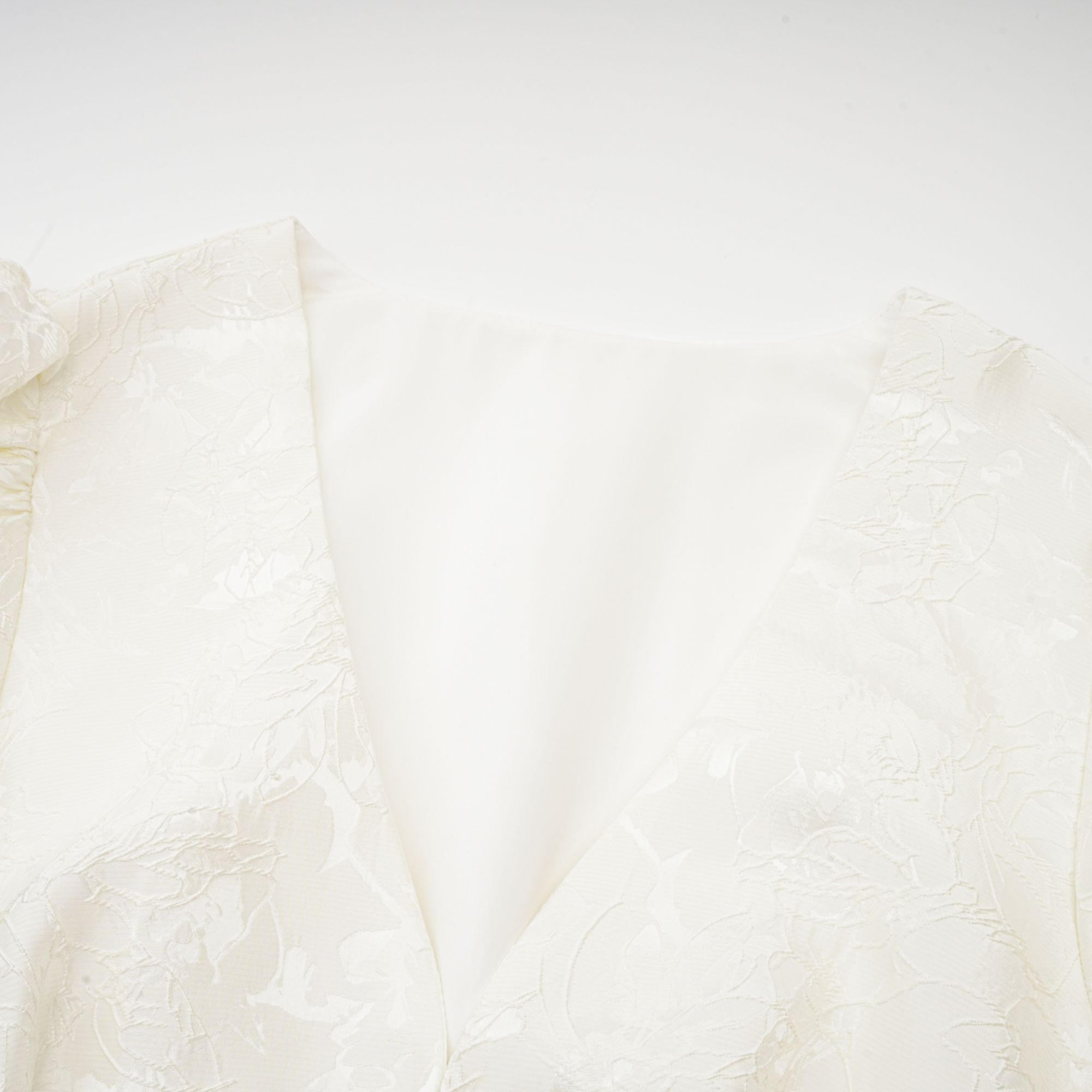 Colette white jacquard tiered mini dress (Final Sale)