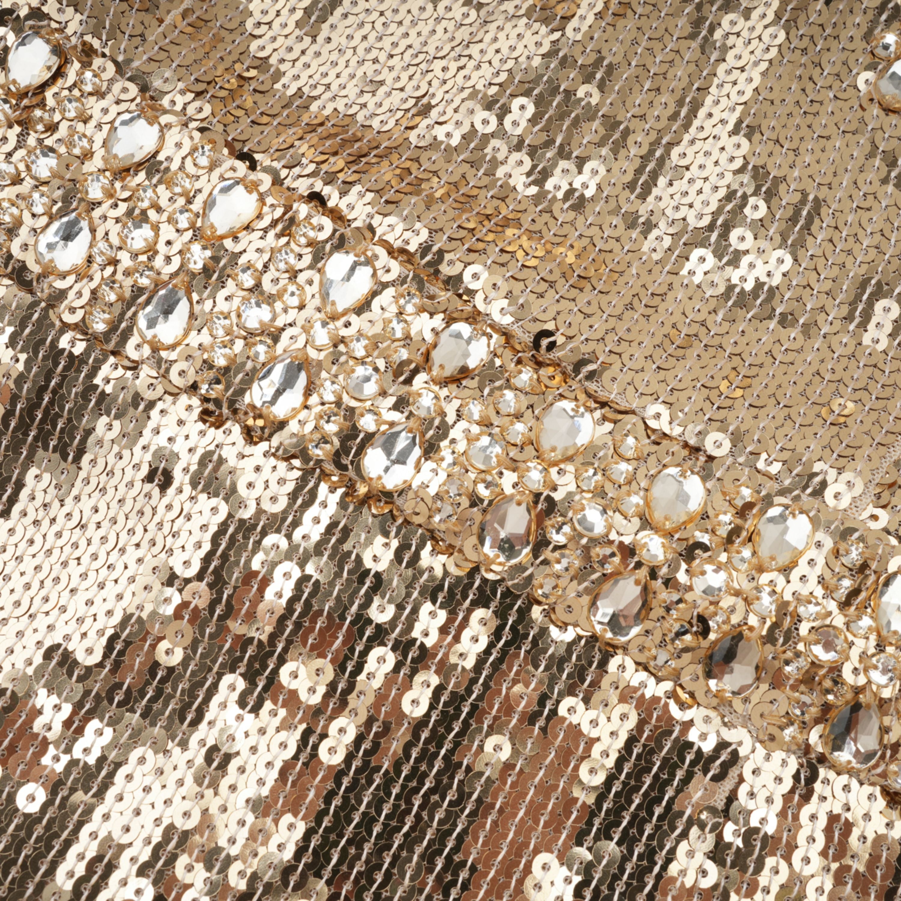 Federica Gold Train Sequined Maxi Dress (Final Sale-US Only)