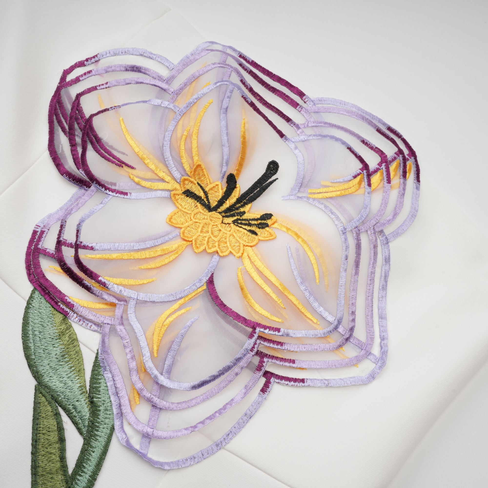 Irène White Off-Shoulder Sequin Floral Embroidered Mini Dress (Final Sale-US Only)