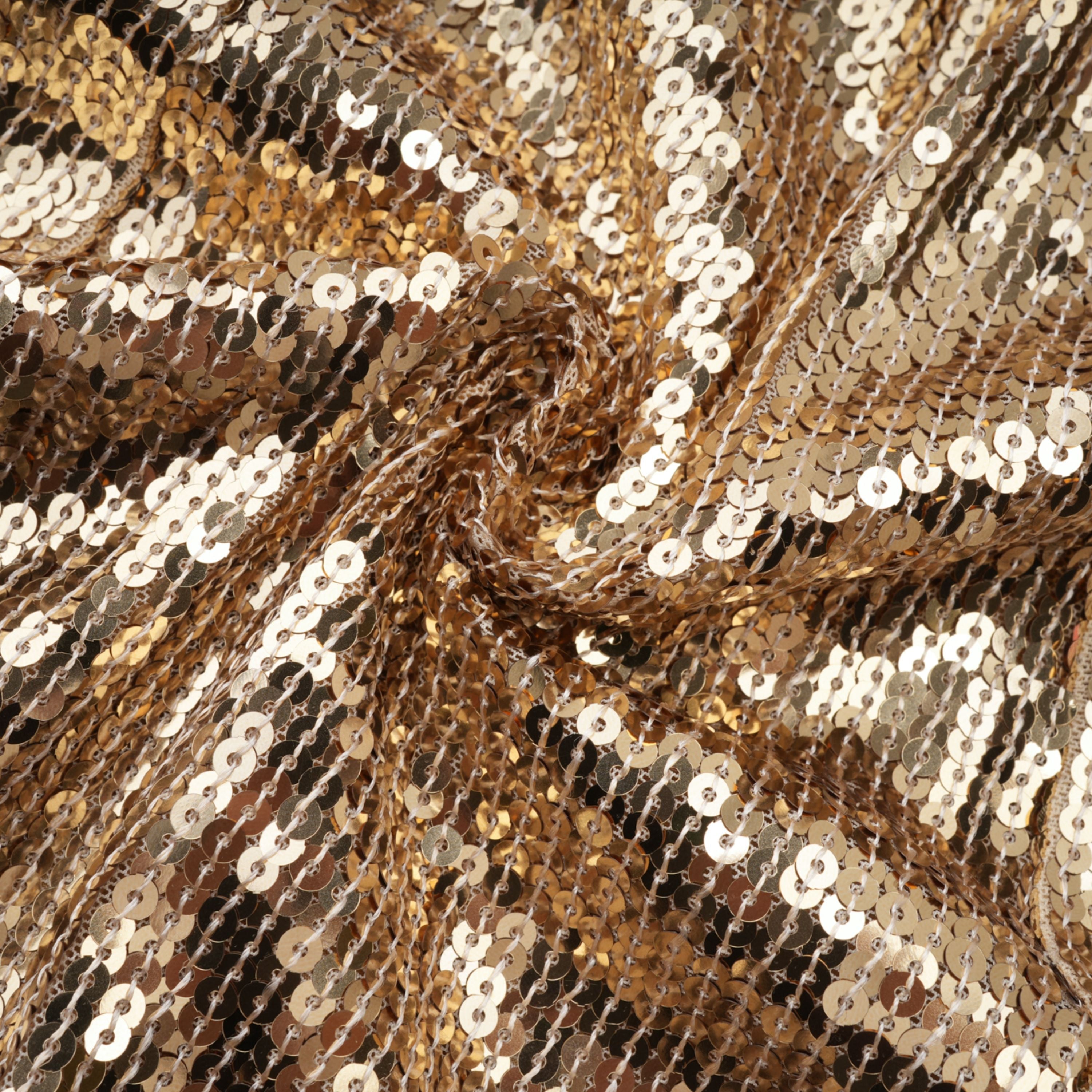 Federica Gold Train Sequined Maxi Dress (Final Sale-US Only)