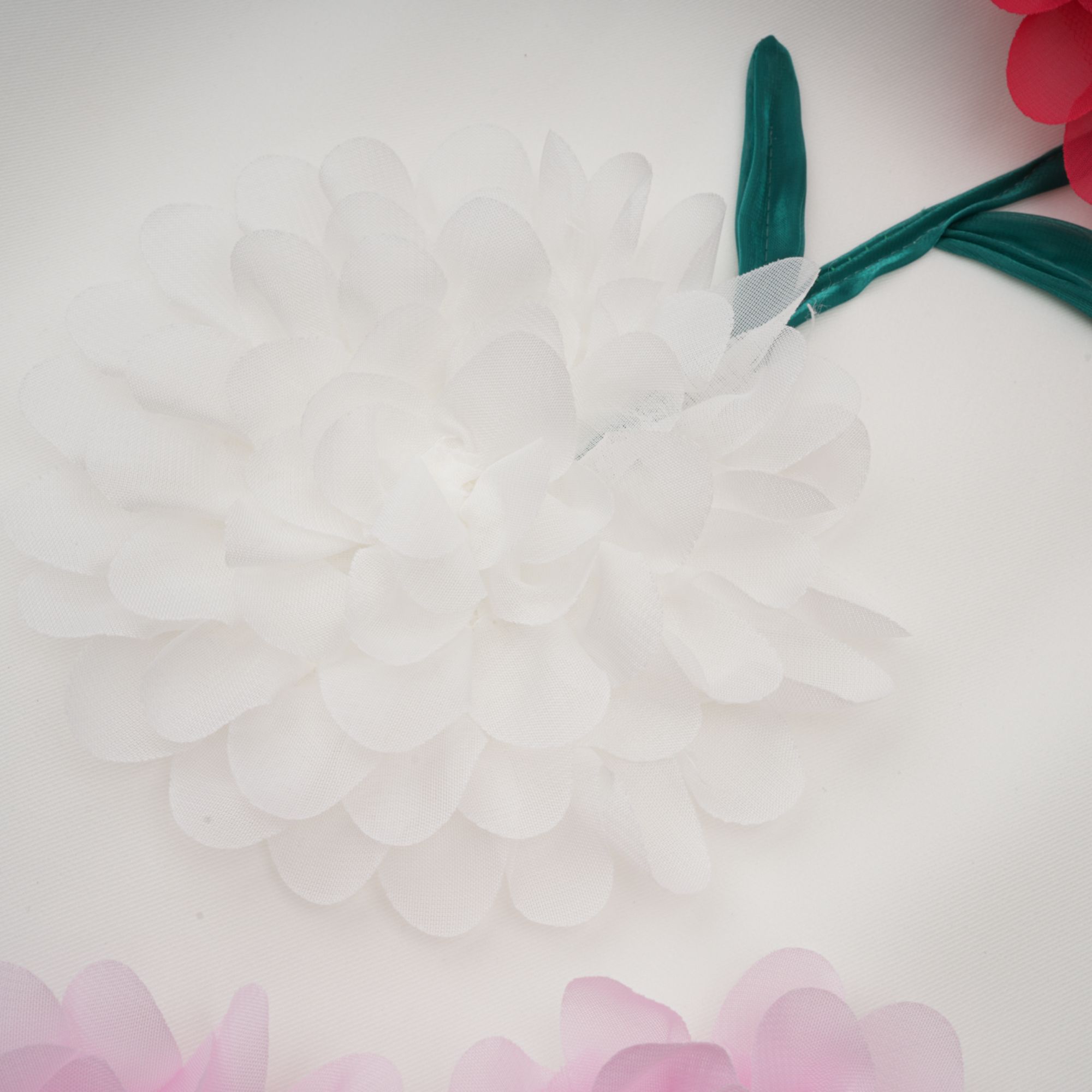 Véronique white 3d-petal sleeveless mini dress (Final Sale-US Only)