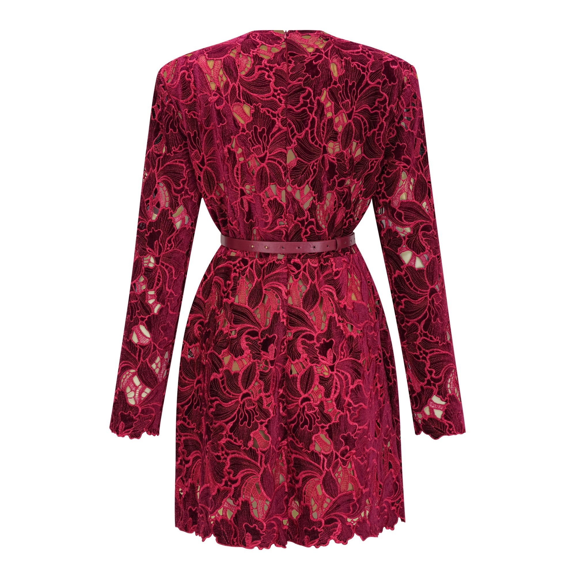 Hafdis Red Floral Embroidered Mini Dress (Final Sale-US Only)