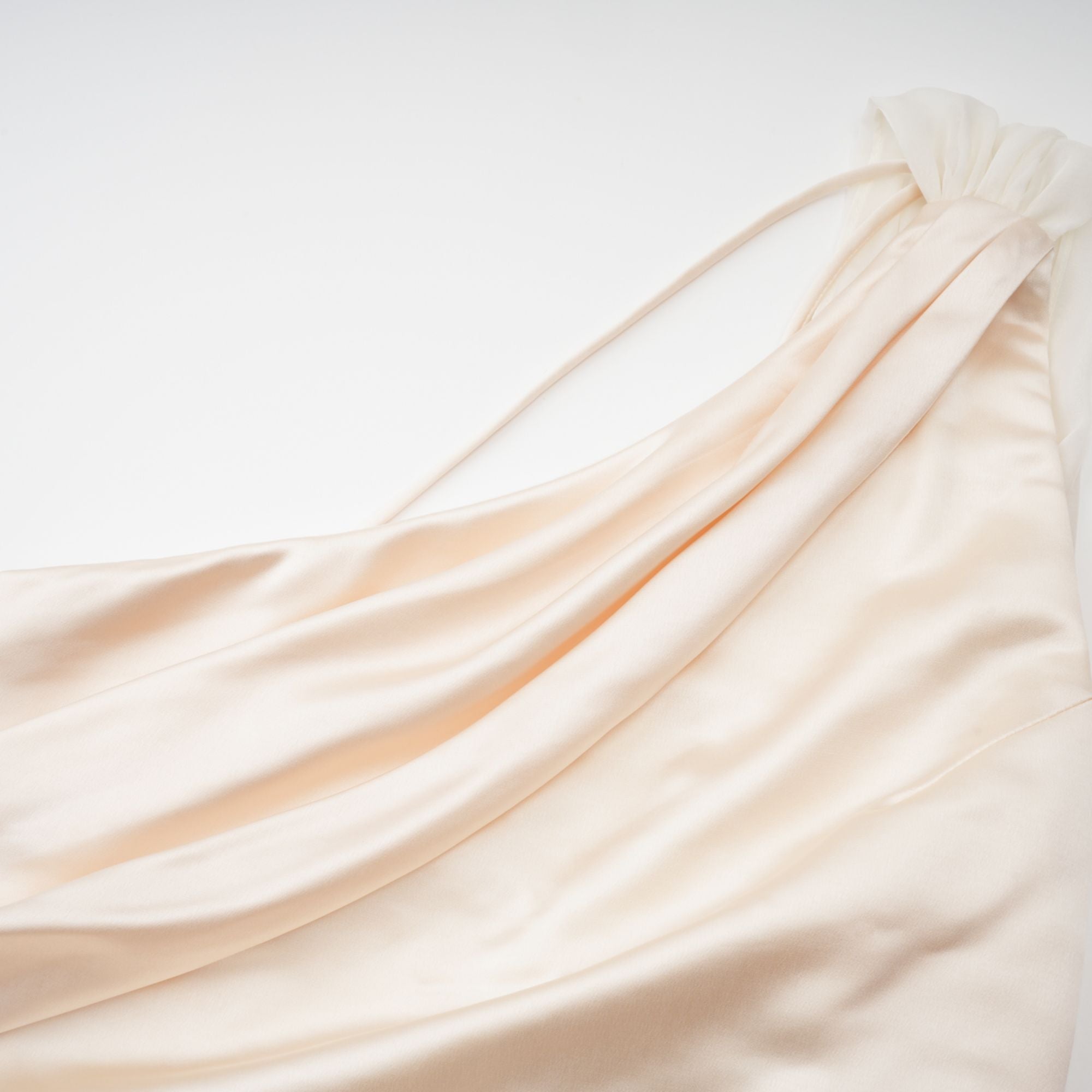 Thérèse neutral scarf-design satin maxi dress (Final Sale-US Only)