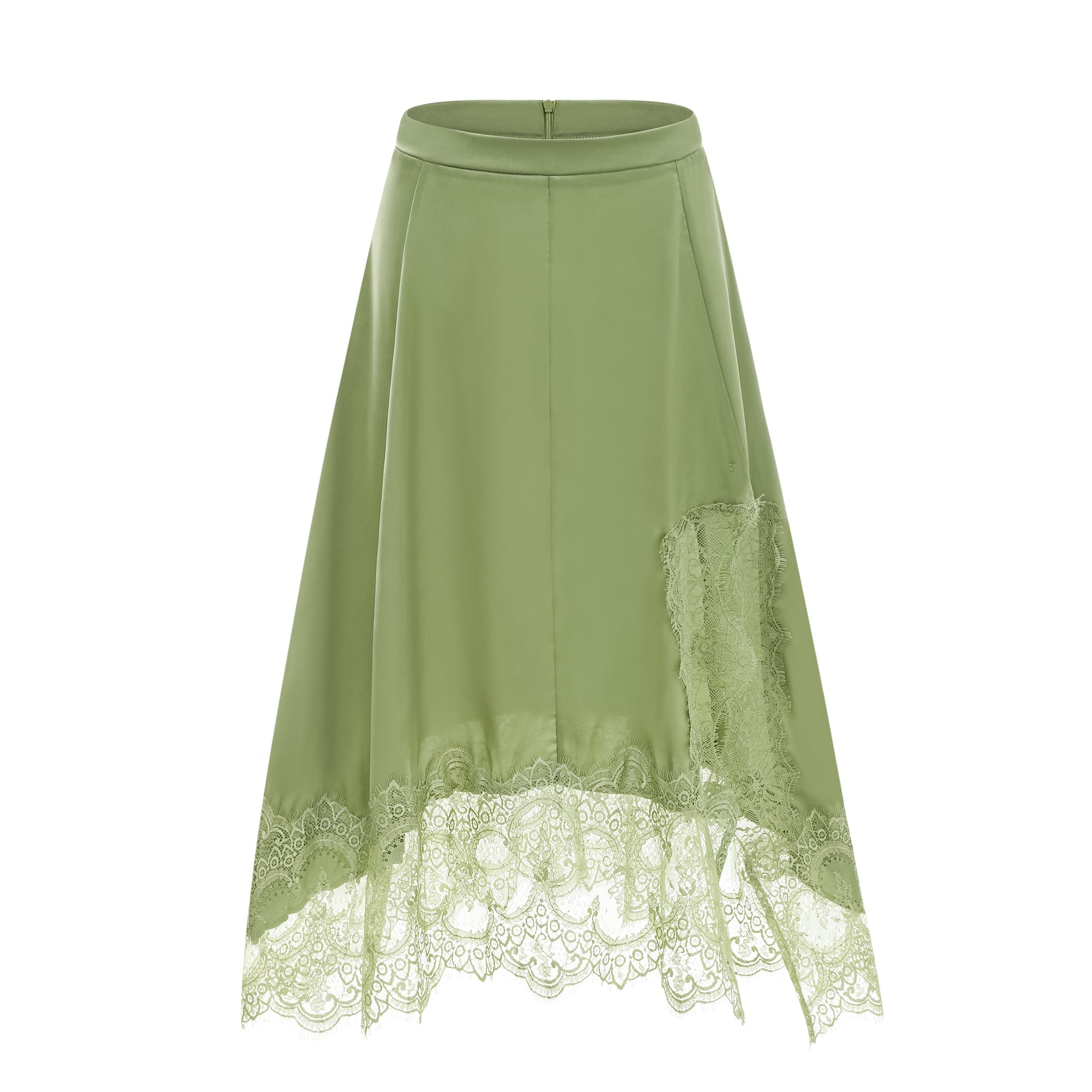 Florence Green Lace Panel Top & Skirt Set